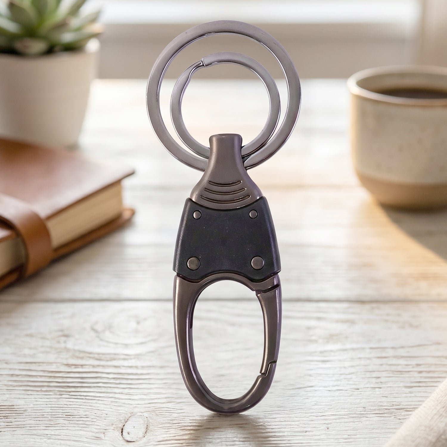 Metal Key Holder – Durable Dual Ring with Rotating Swivel - Image 7
