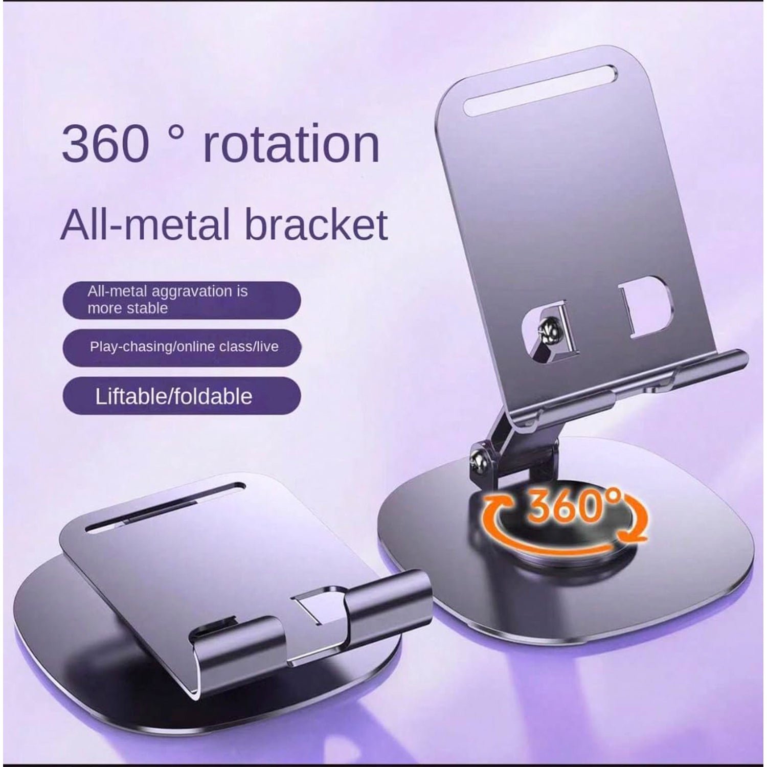 Foldable Mobile Stand - 360 - Rotatable & Adjustable | - Image 3