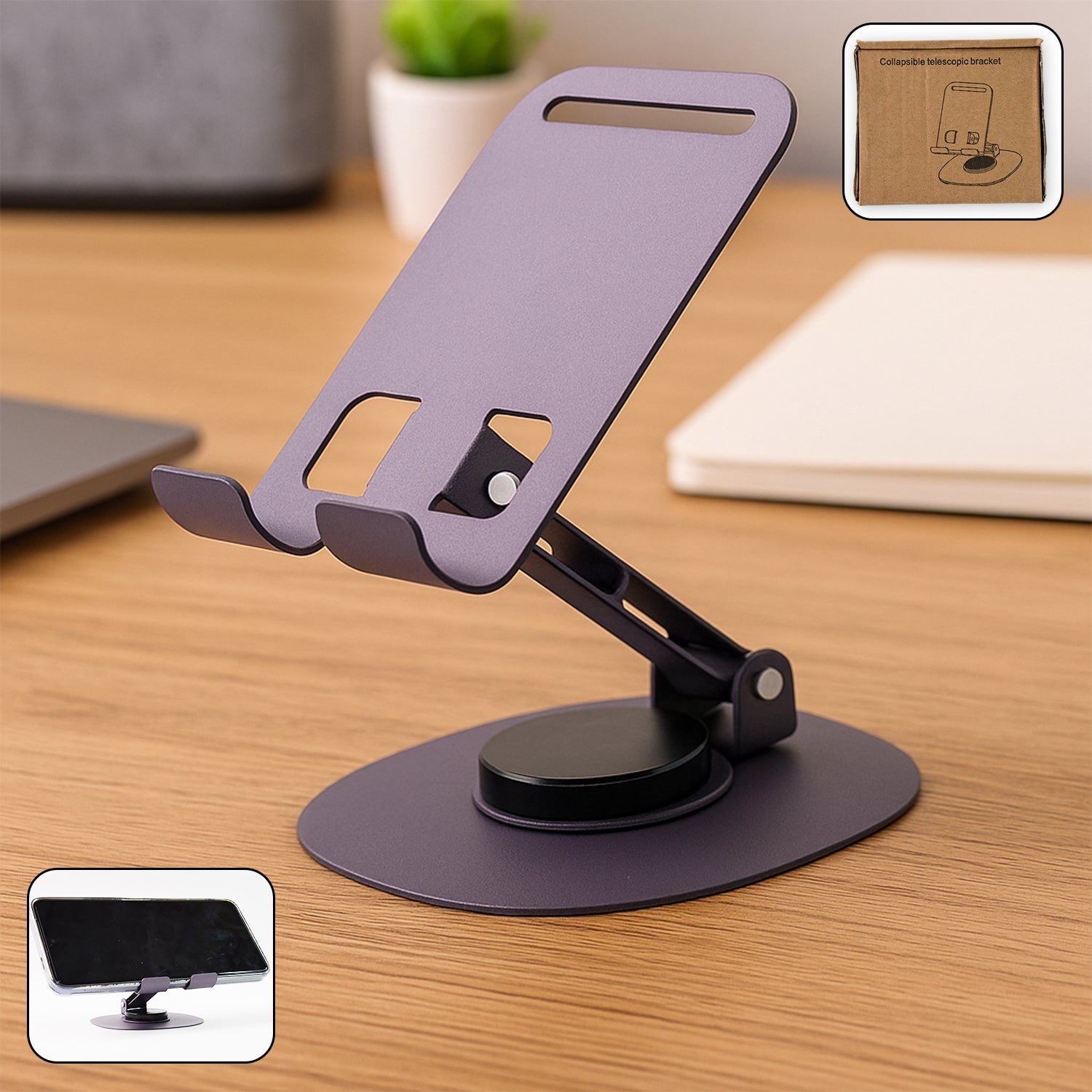 Foldable Mobile Stand - 360 - Rotatable & Adjustable |
