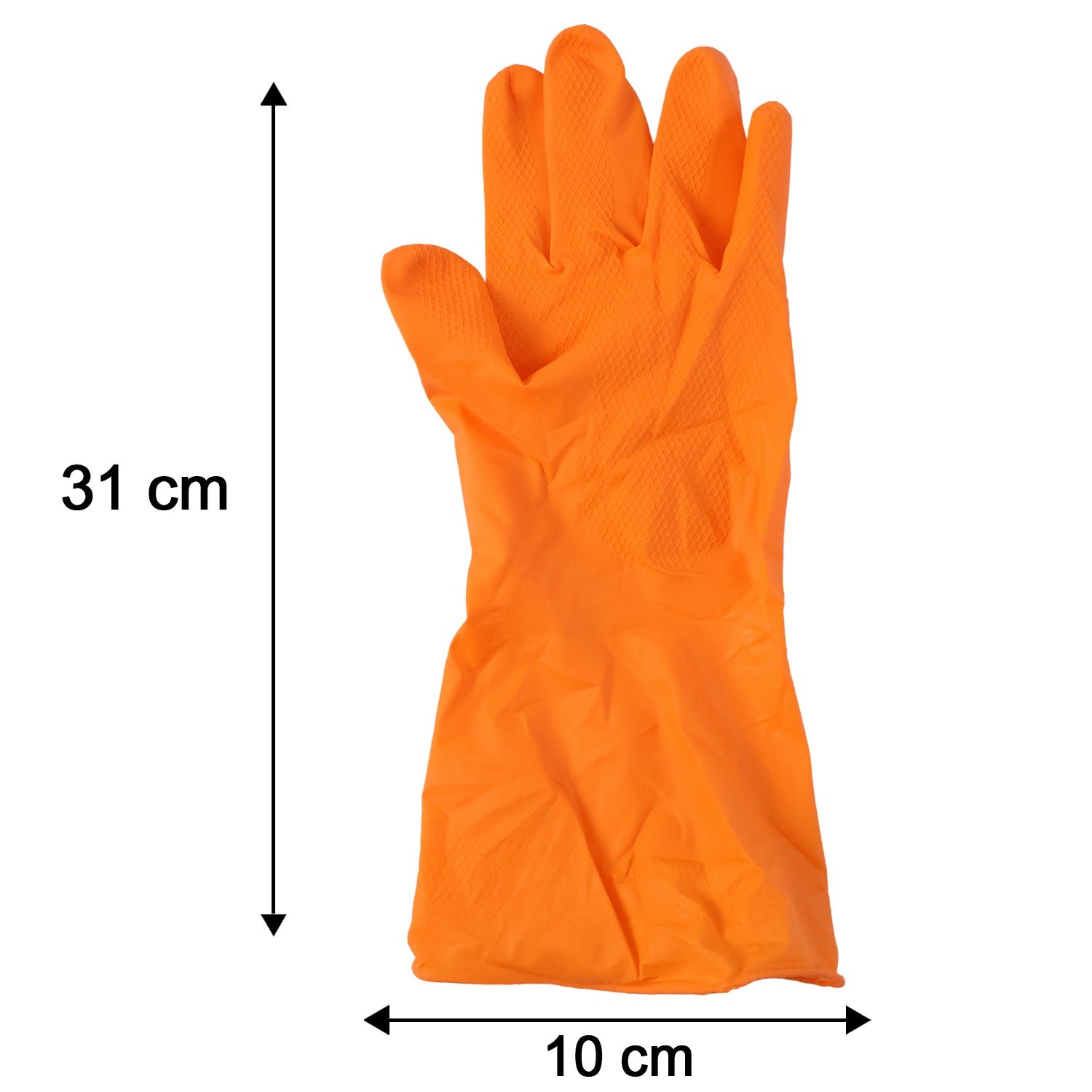 Large Orange Waterproof Rubber Gloves – Reusable Kitchen Protectors - Image 6