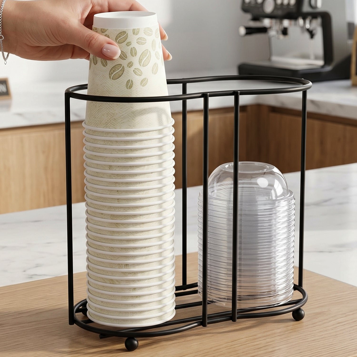 Metal Desktop Water Cup Holder – Space-Saving Organizer for Cups - Image 3