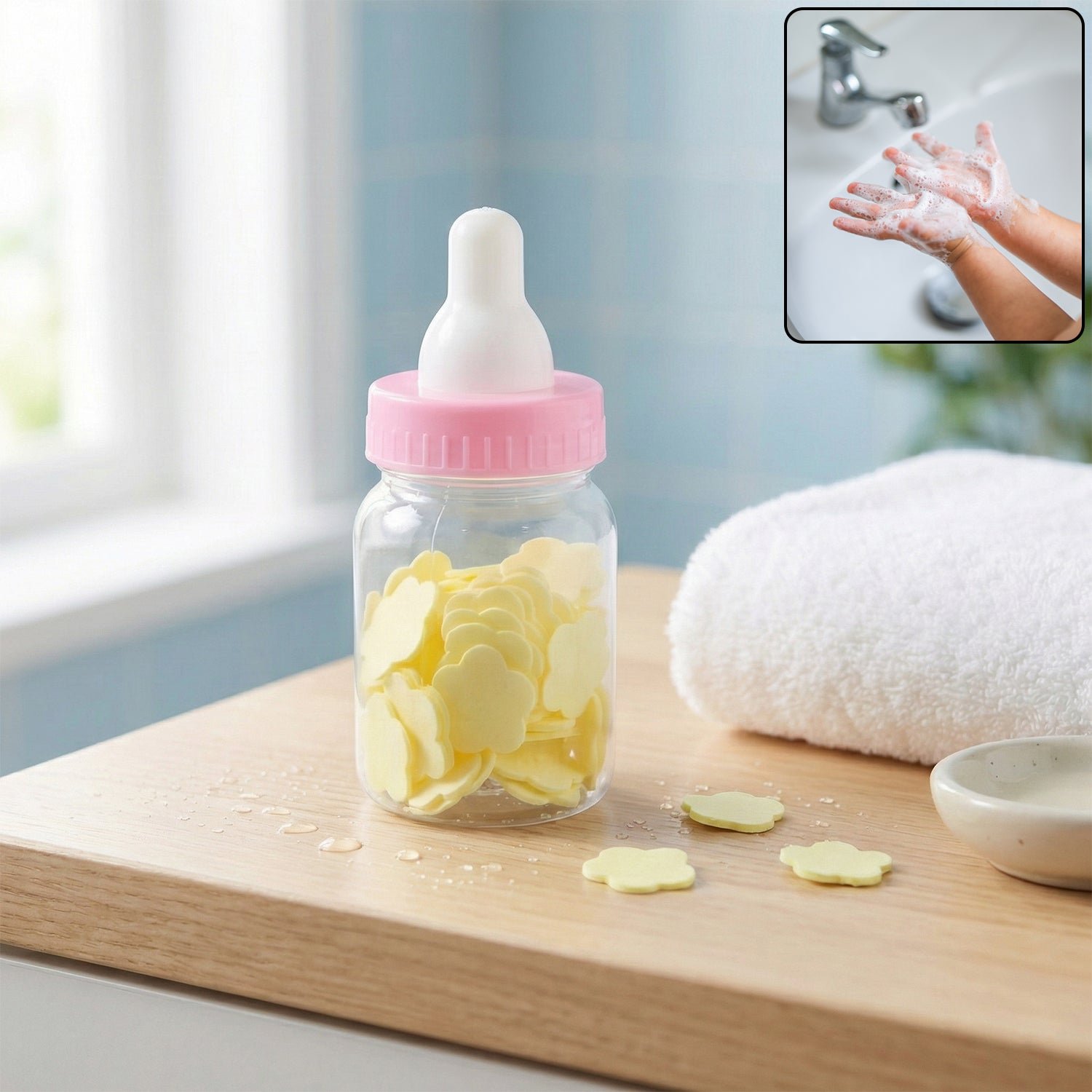 Baby Bottle Soap Paper Sheets – Portable Hand Hygiene Set