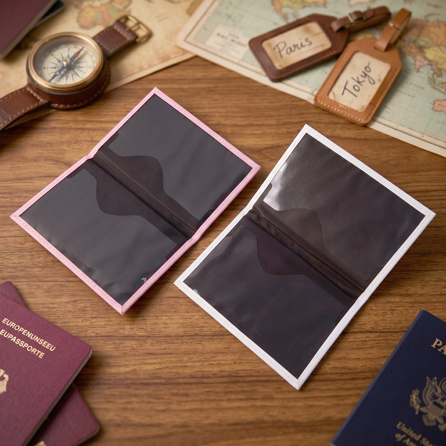 Travel Passport Holder Wallet – Stylish Mix Design & Compact - Image 3