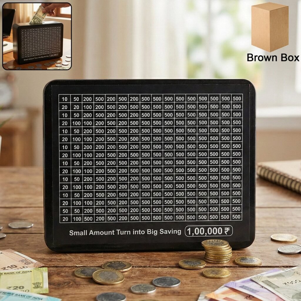 Money Saving Challenge Board – Reusable 15 × 19 cm with Pen