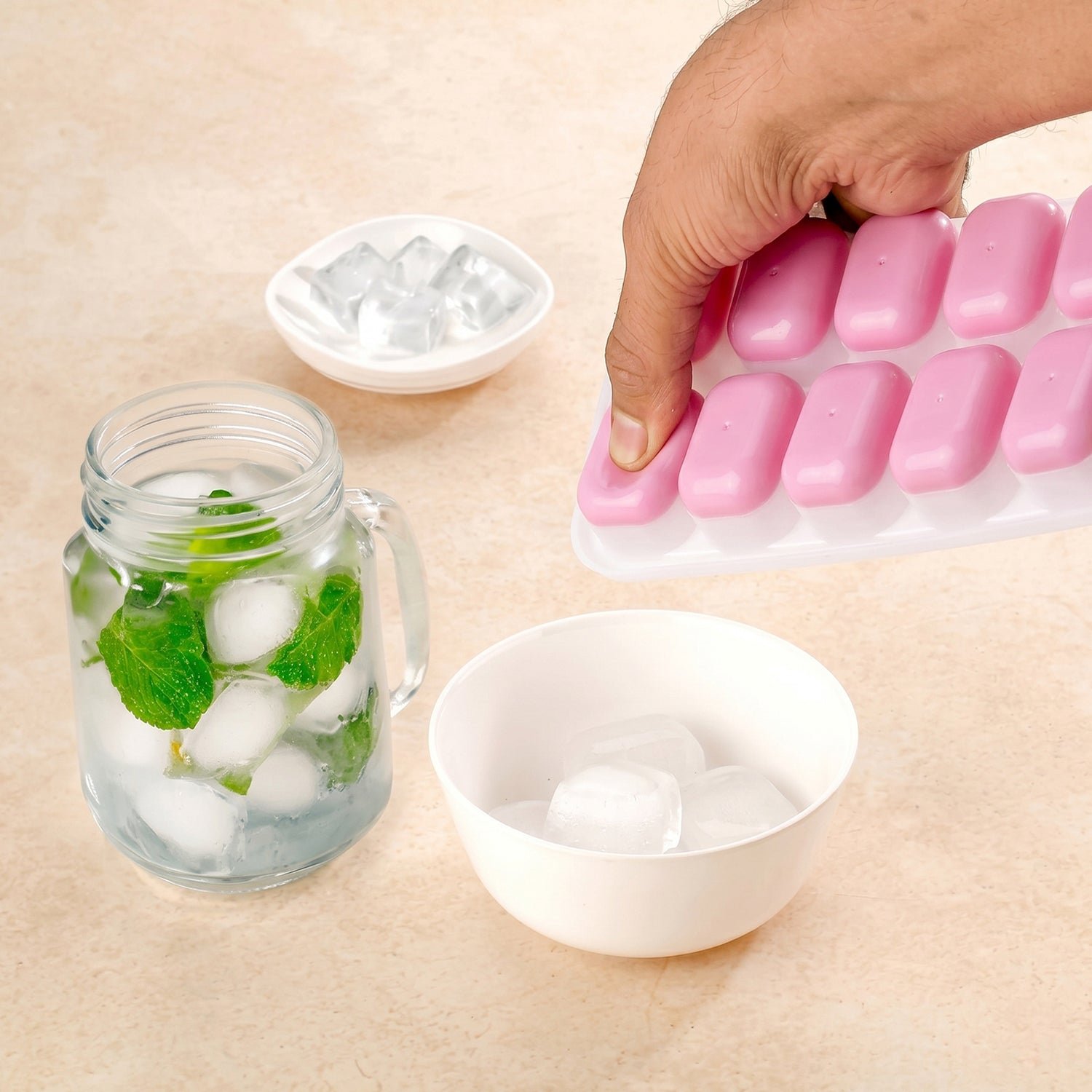 Plastic Ice Cube Tray – Durable with Lid for Easy Freezing - Image 3