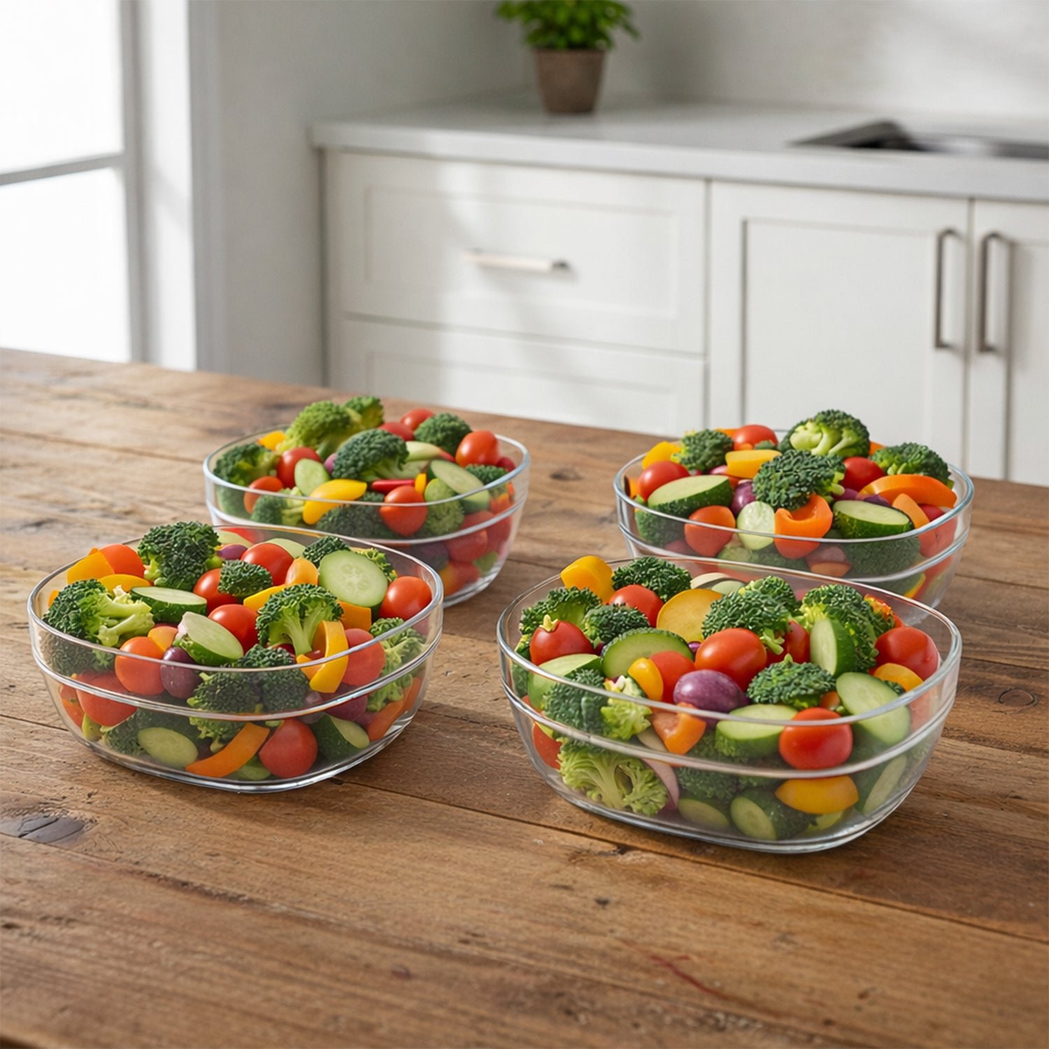 Clear Serving Bowl Set – 4 Durable Multipurpose Bowls - Image 3