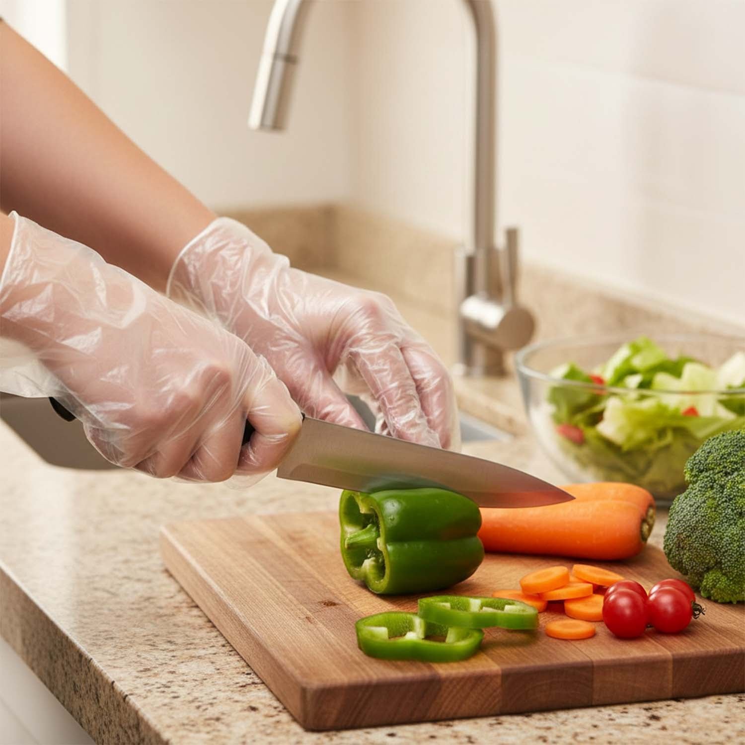 Disposable Plastic Gloves – Hygienic & Single Use for Kitchen & Cleaning - Image 3