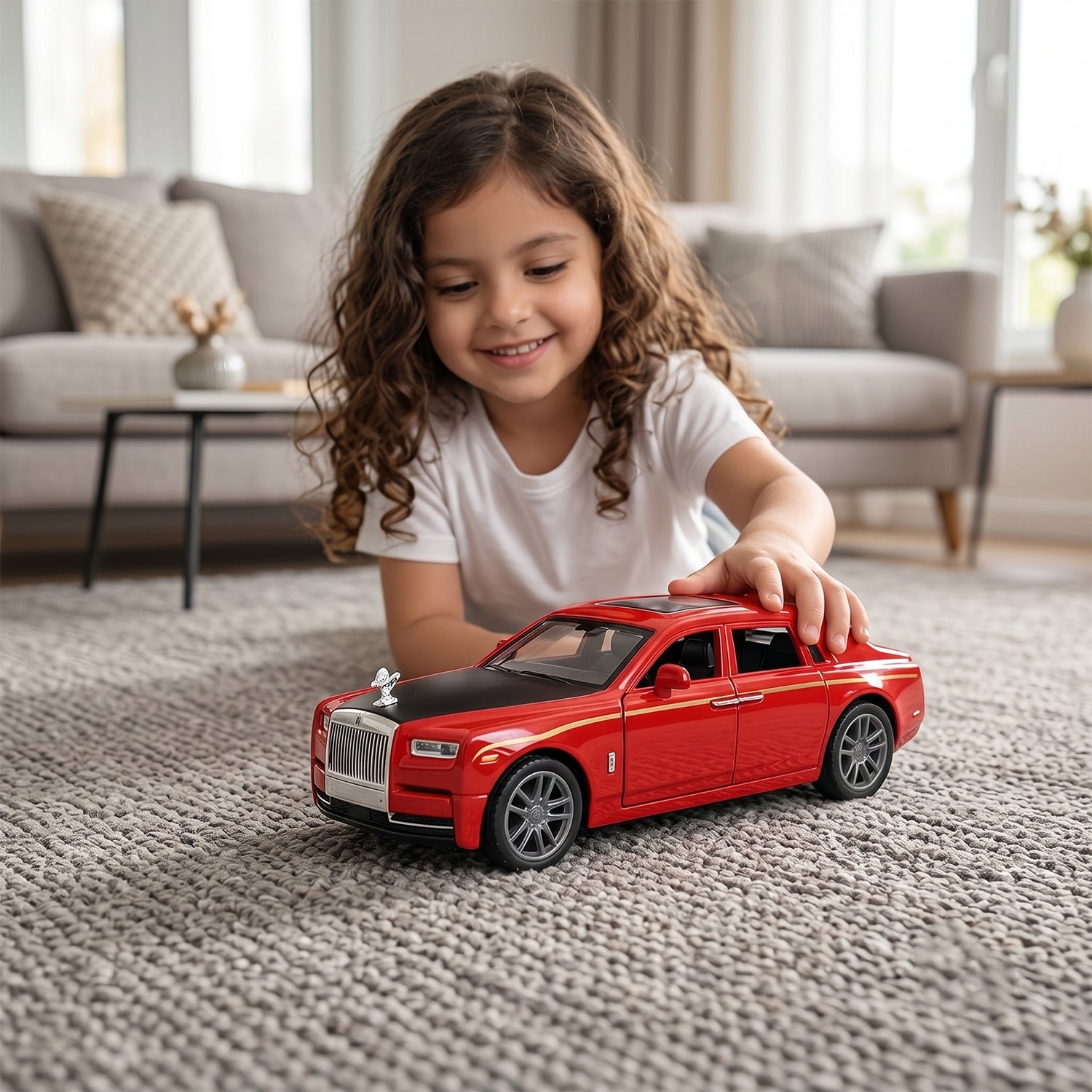 Die-Cast Metal Pull-Back Toy Car – Realistic Luxury Sedan Model - Image 3