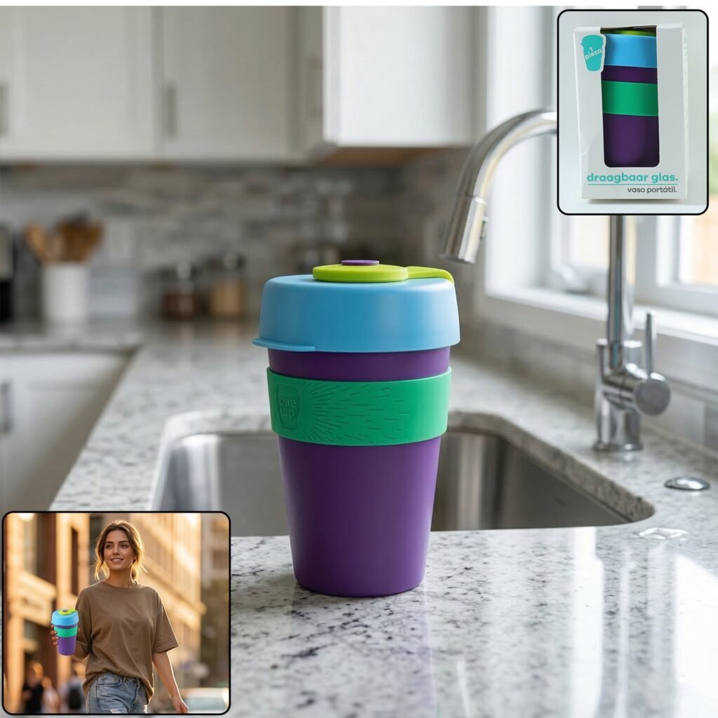 Reusable Colorful Travel Mug – Spill-resistant & Stylish 400 ML