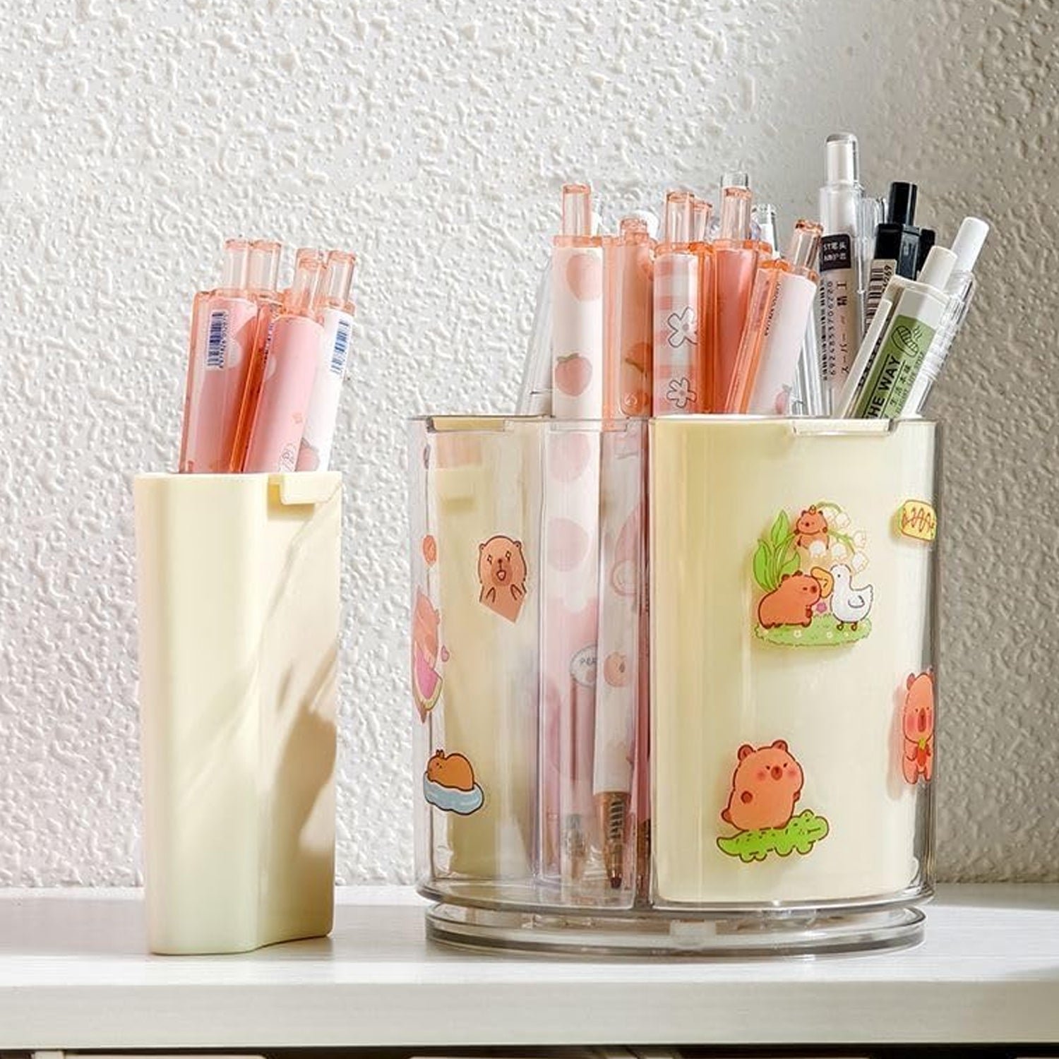 Rotating Desk Organizer – 5 Compartments with 360° Spin for Office & Home - Image 3