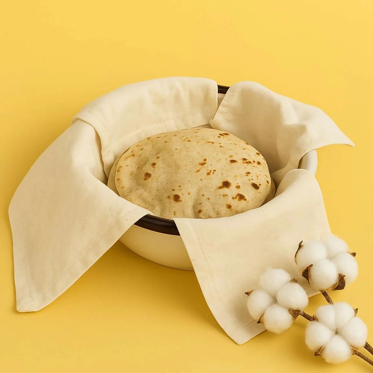 Cotton Roti Cloth Cover – Keep Rotis Warm & Soft Pack of 2 - Image 3