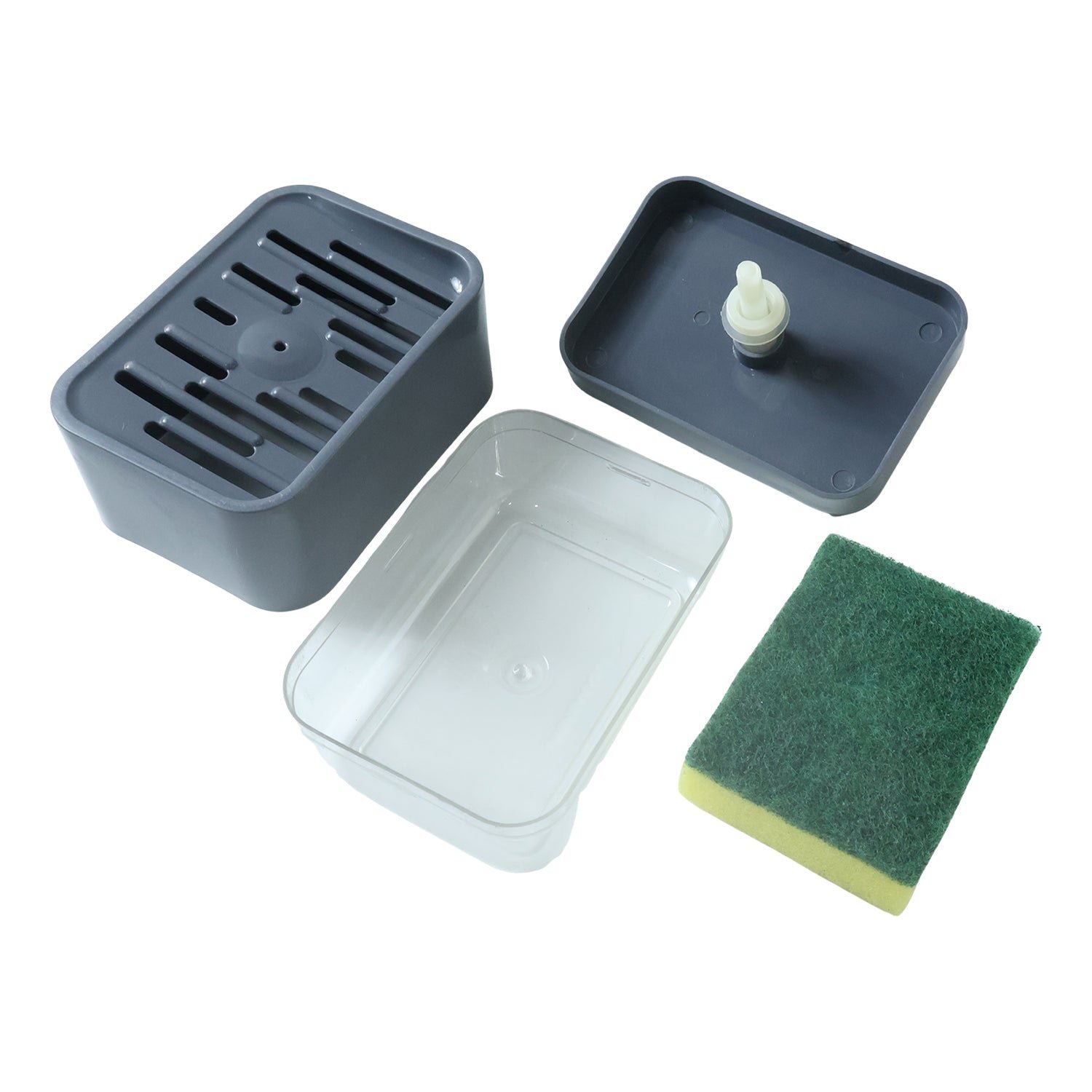 Soap Dispenser with Sponge Holder – Space-saving Kitchen Organizer - Image 5