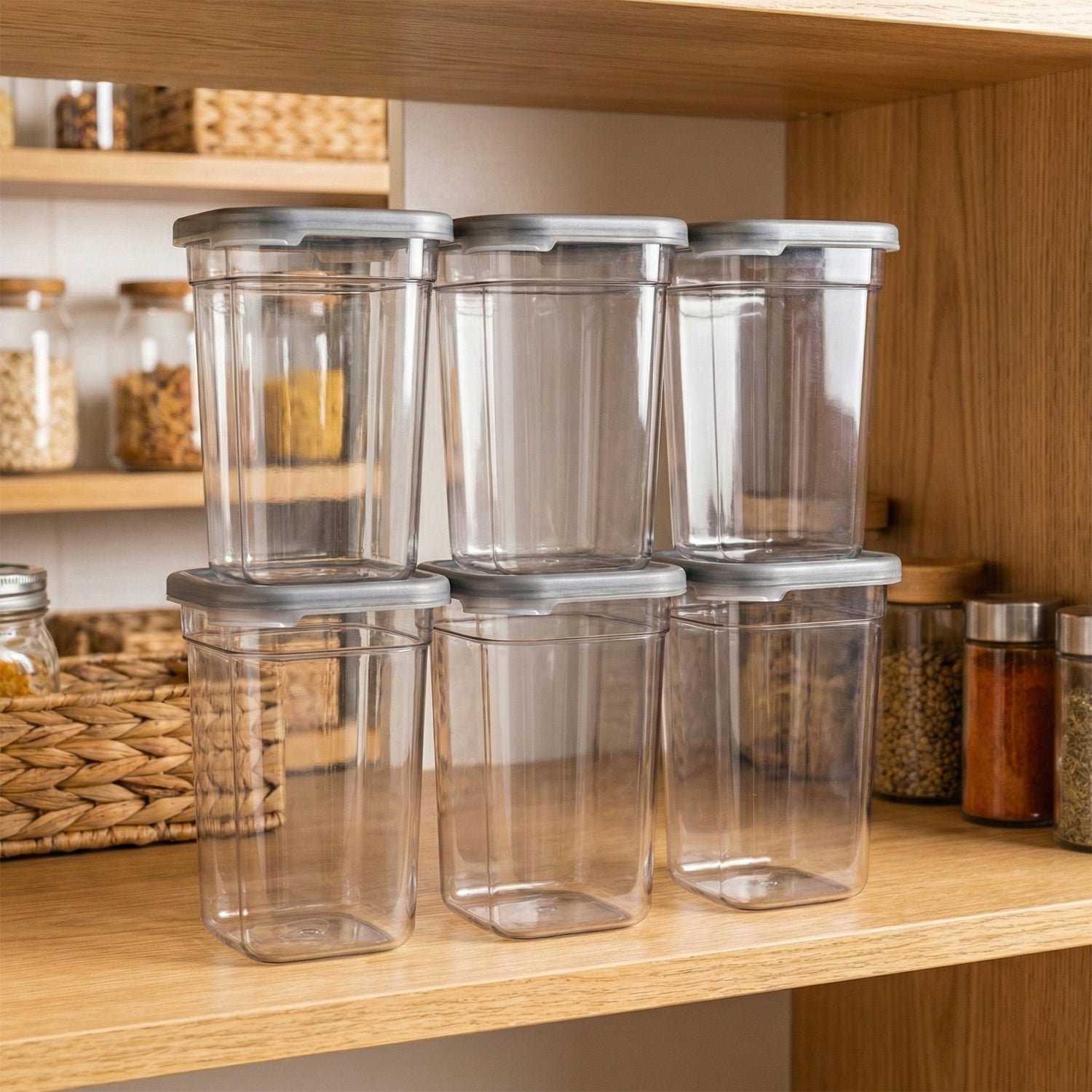 Kitchen Storage Containers – Airtight 6 Pc Set, 1200 ML Each - Image 4