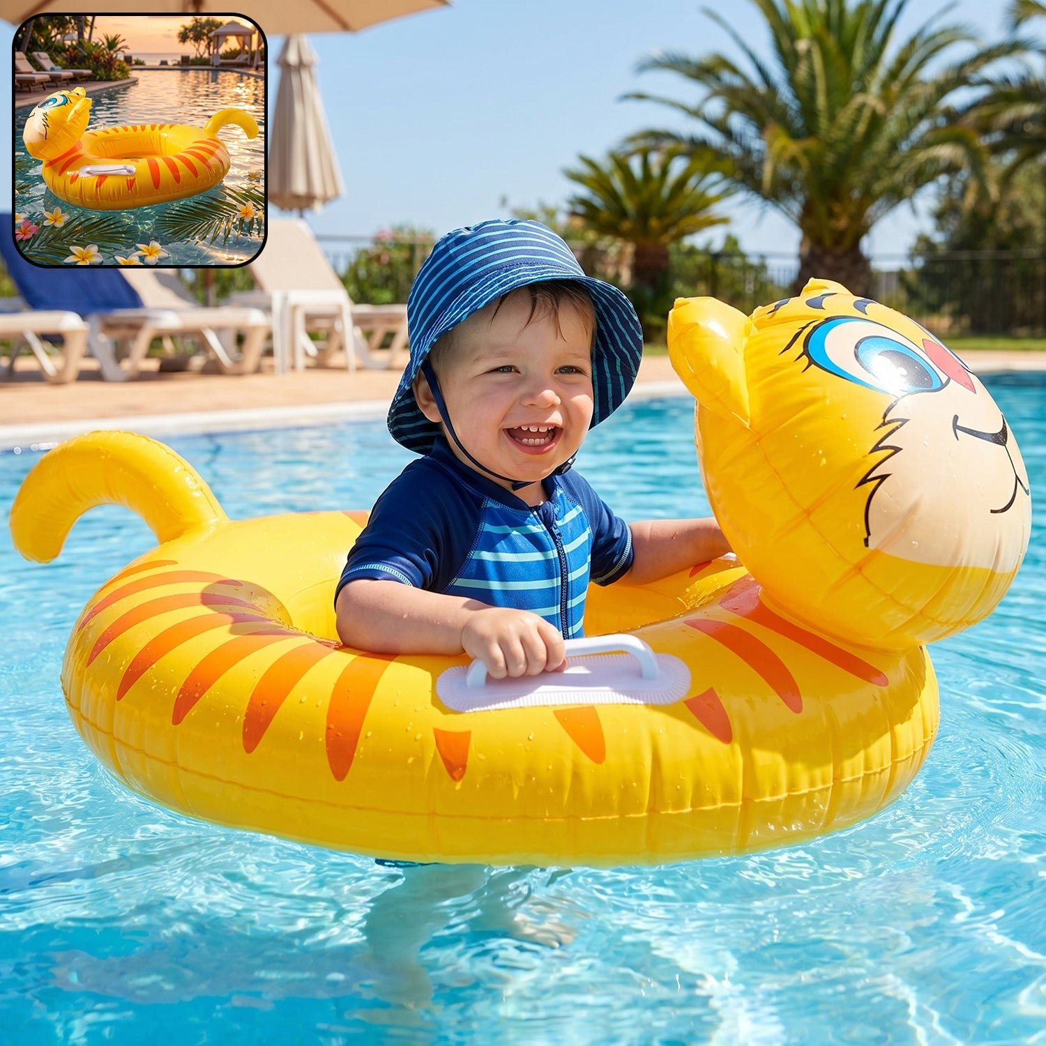 Kids Inflatable Tiger Swim Ring – Safe Water Play Float for Kids - Image 3