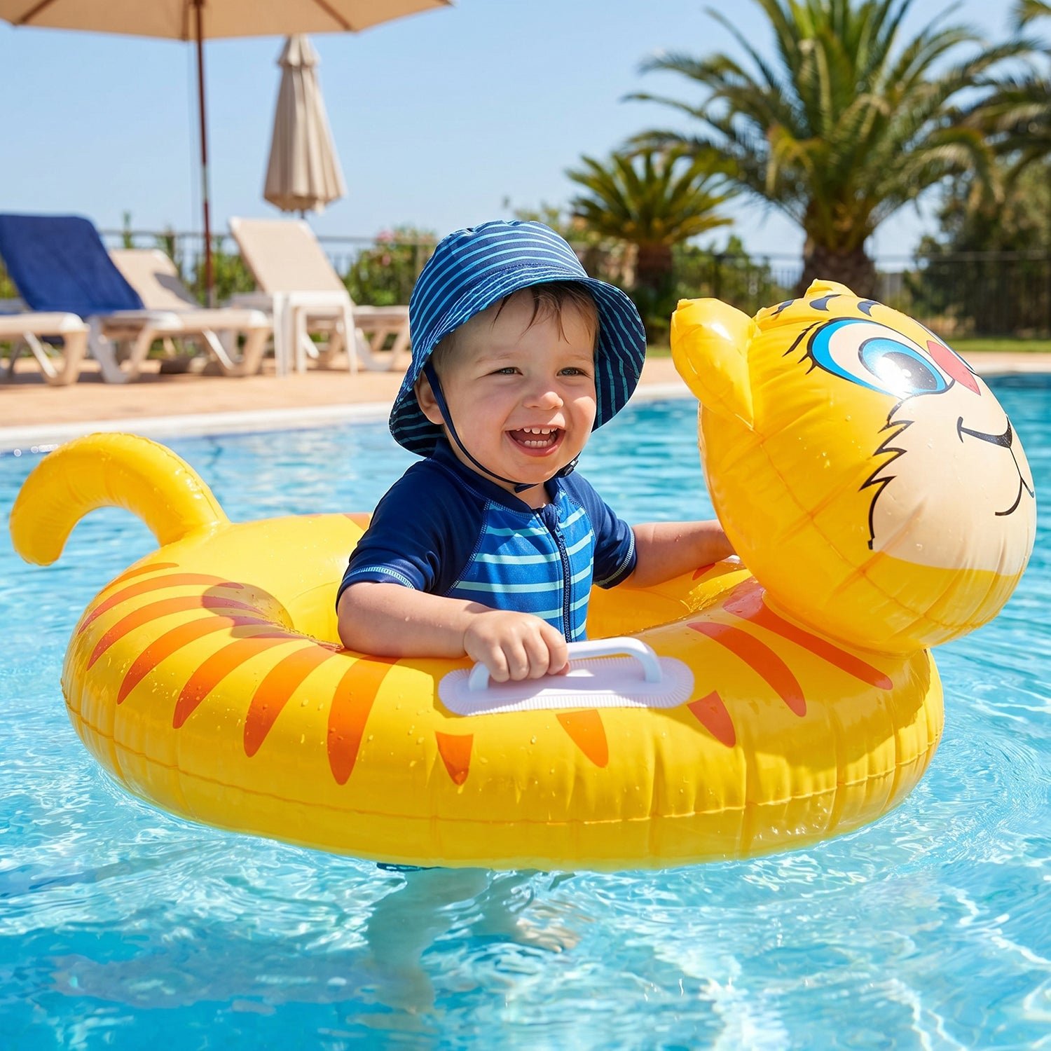 Kids Inflatable Tiger Swim Ring – Safe Water Play Float for Kids - Image 4
