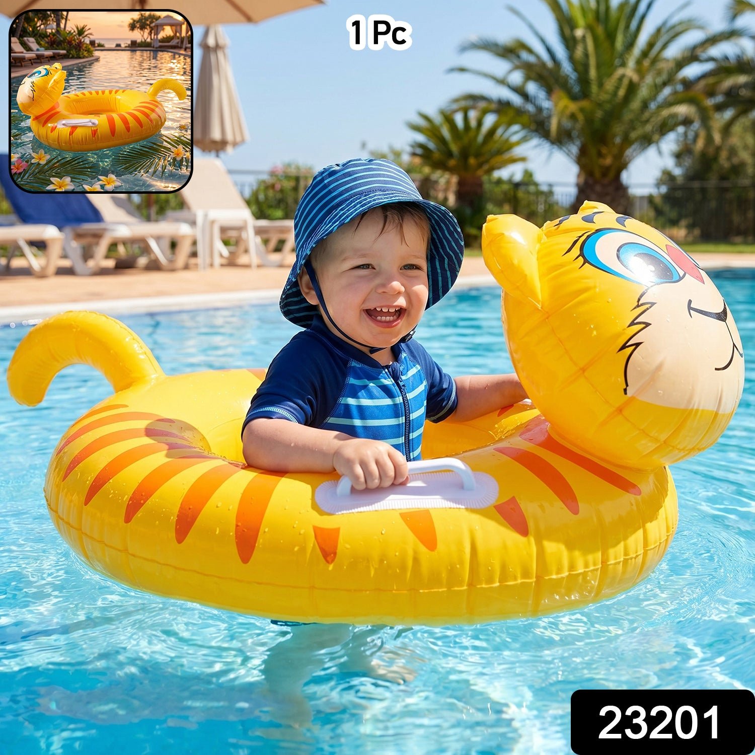 Kids Inflatable Tiger Swim Ring – Safe Water Play Float for Kids - Image 2