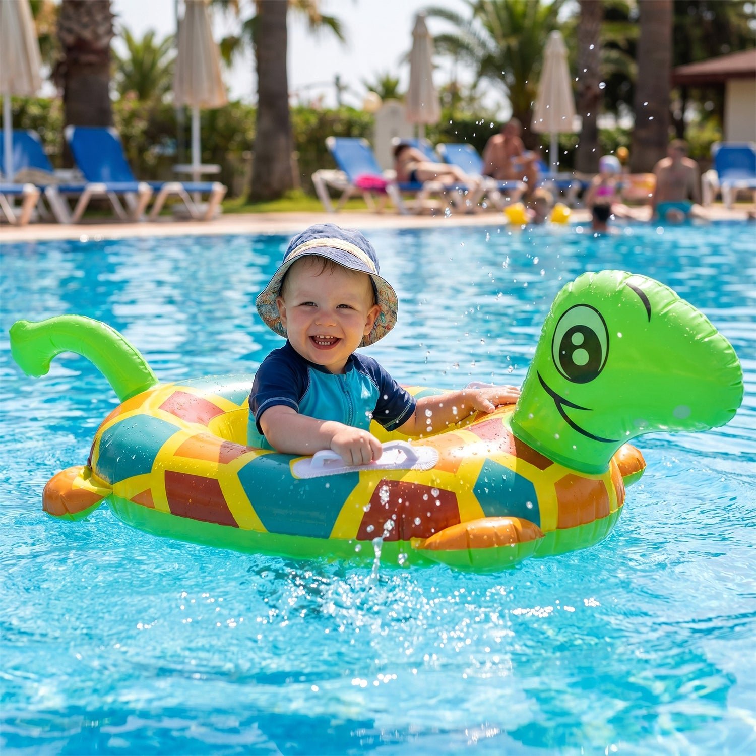 Kids Inflatable Turtle Swim Ring – Safe & Durable Pool Float - Image 4