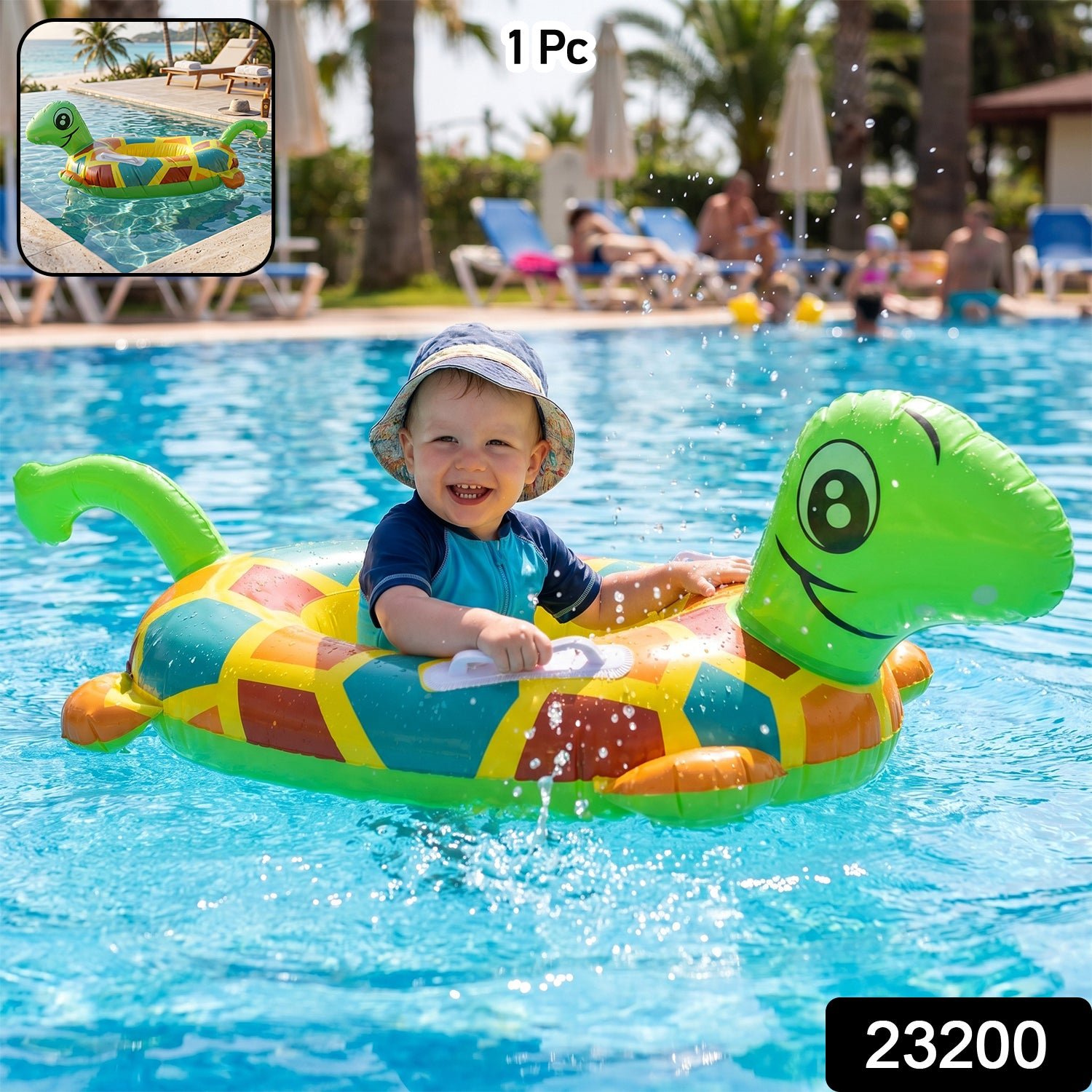 Kids Inflatable Turtle Swim Ring – Safe & Durable Pool Float - Image 2