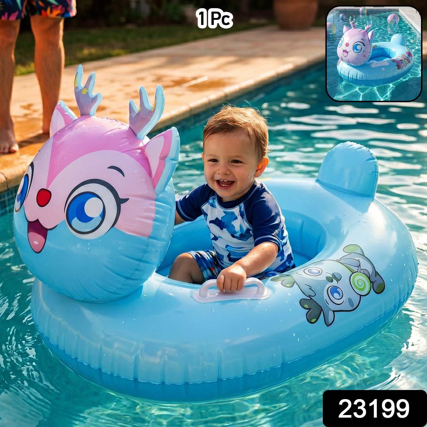 Kids Inflatable Cartoon Animal Swim Ring – Safe Water Support - Image 2