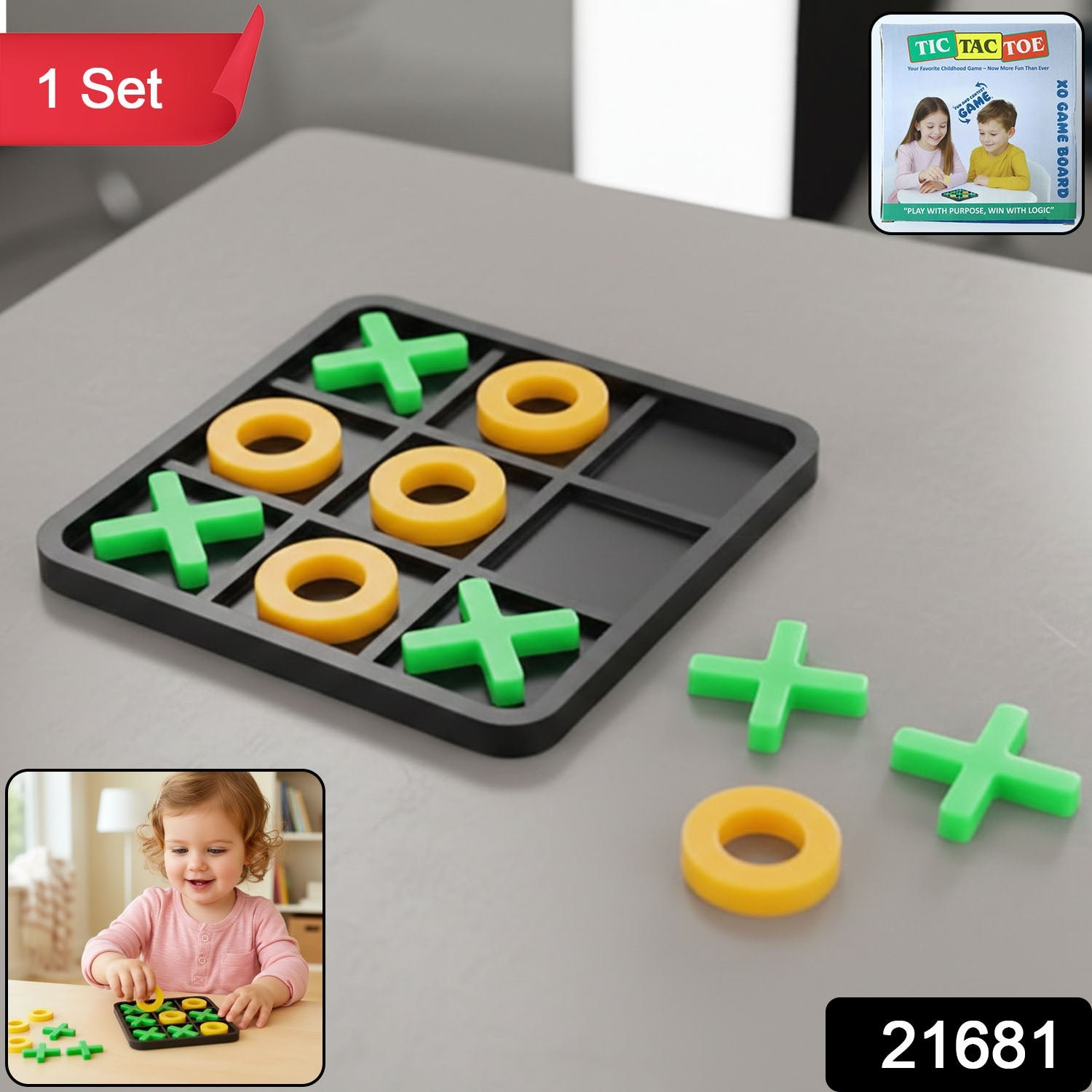 Classic Tic Tac Toe Board Game – Fun & Educational Set for Kids - Image 2