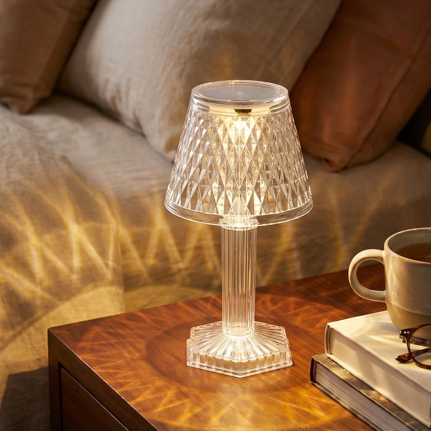 Crystal Table Lamp – Cup Shape LED Bedside Light | Styleva - Image 4