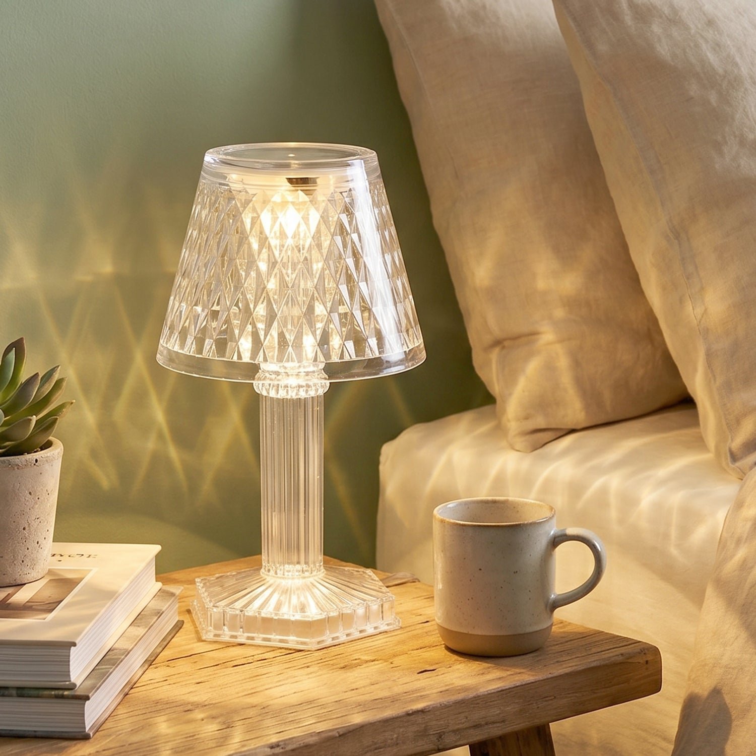 Crystal Table Lamp – Cup Shape LED Bedside Light | Styleva - Image 3