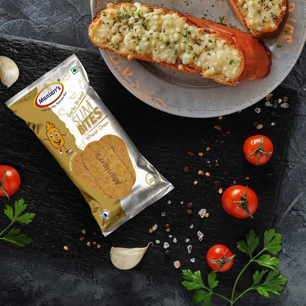 Garlic Bread Khakhra - Delicious Crispy Wheat Chips 58g | Maniarr's