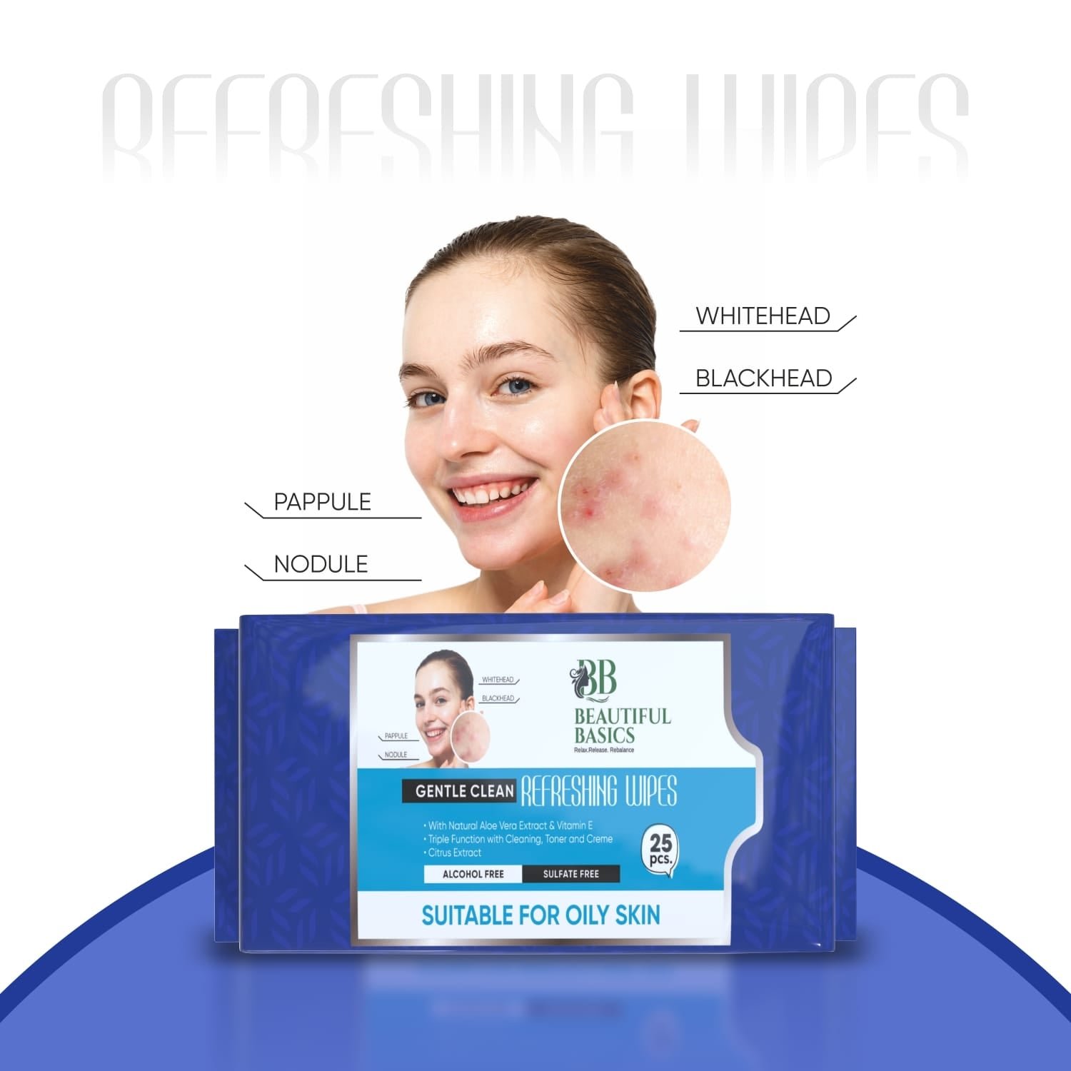 Gentle Face Wipes for All Skin Types - 4x25 Pcs | Beautiful Basics - Image 8