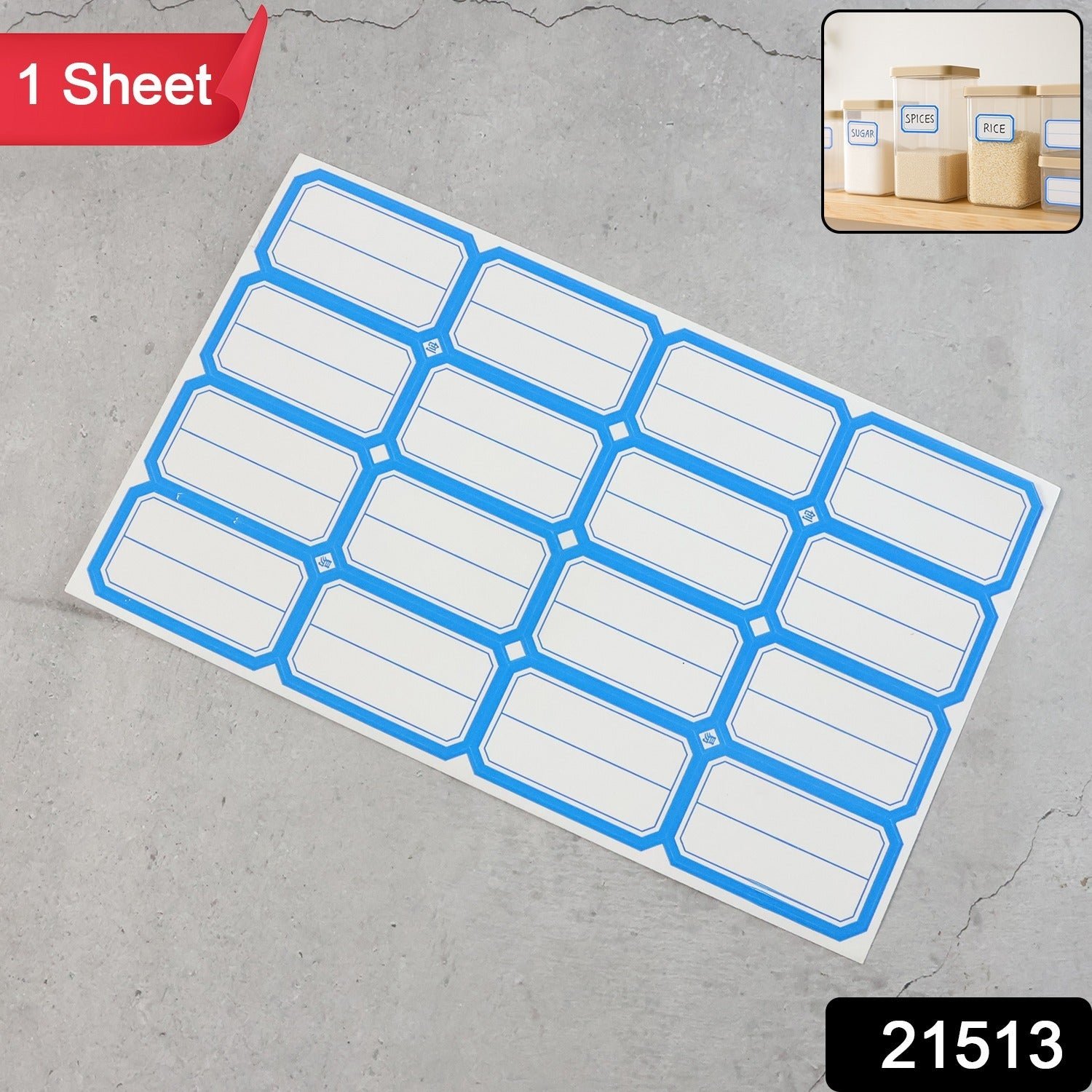 Self-Adhesive Label Stickers – Durable Rectangular Sheets for Organizing - Image 2