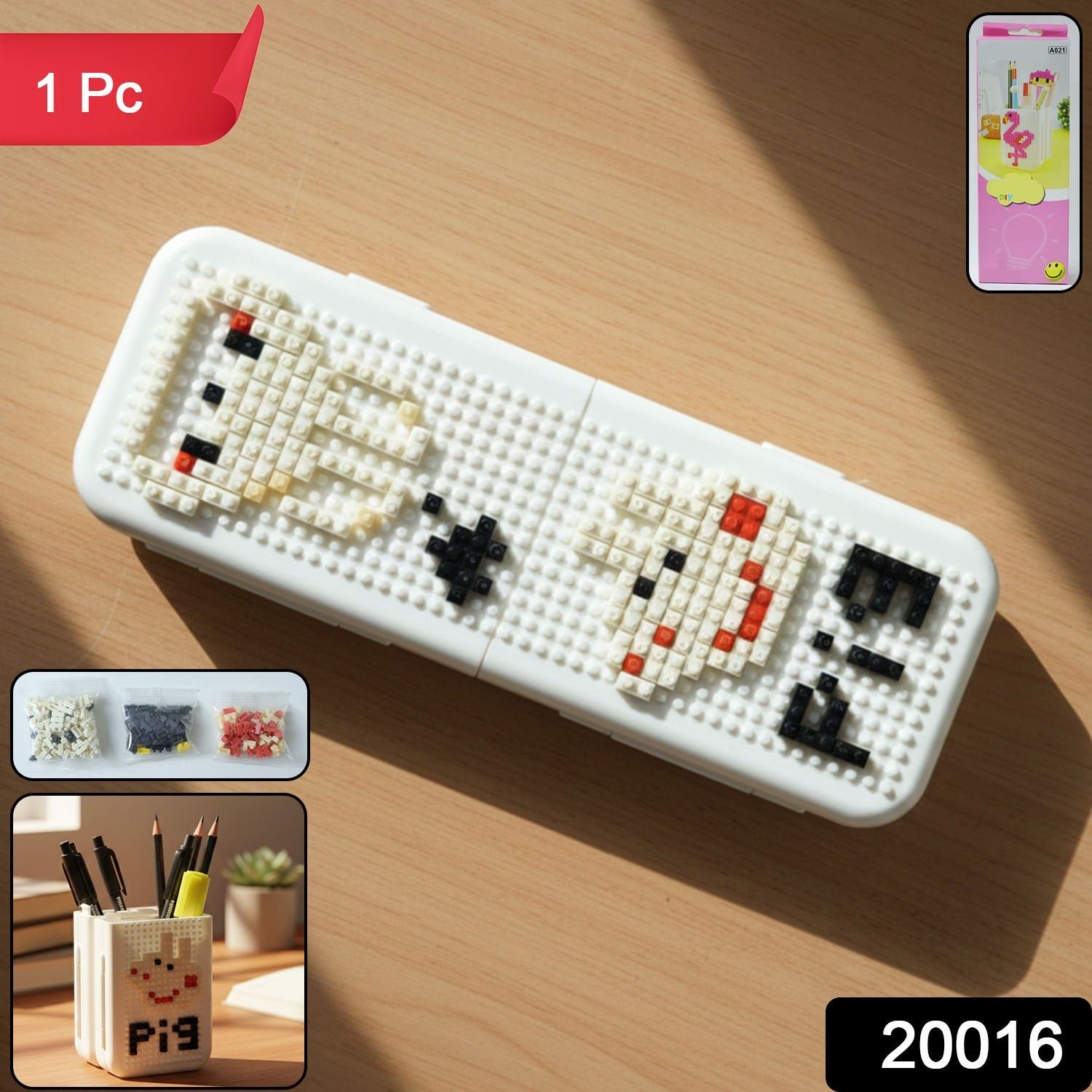 Pixel Art Desk Pen Holder – Creative Space Saver - Image 2