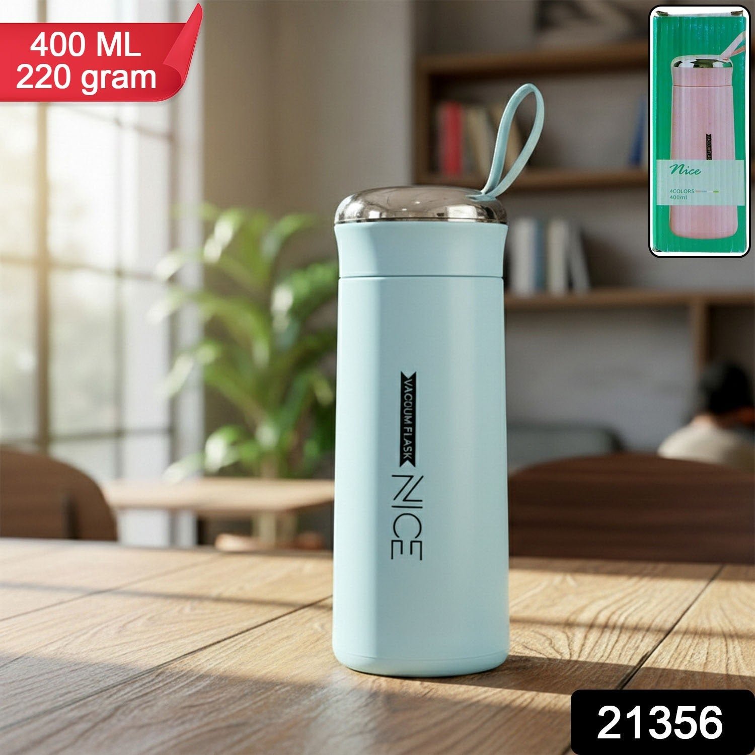 Glass Water Bottle – 400 ML Leak Proof Reusable Design - Image 2