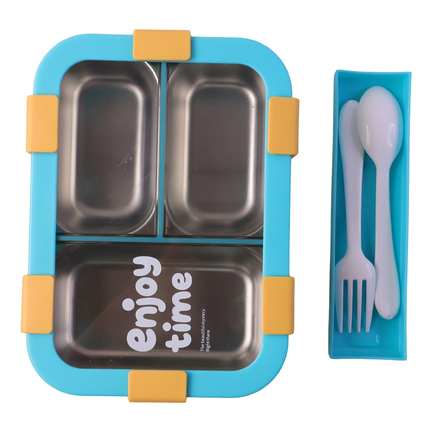 Airtight 3 Compartment Stainless Steel Lunch Box – Food Organiser - Image 5
