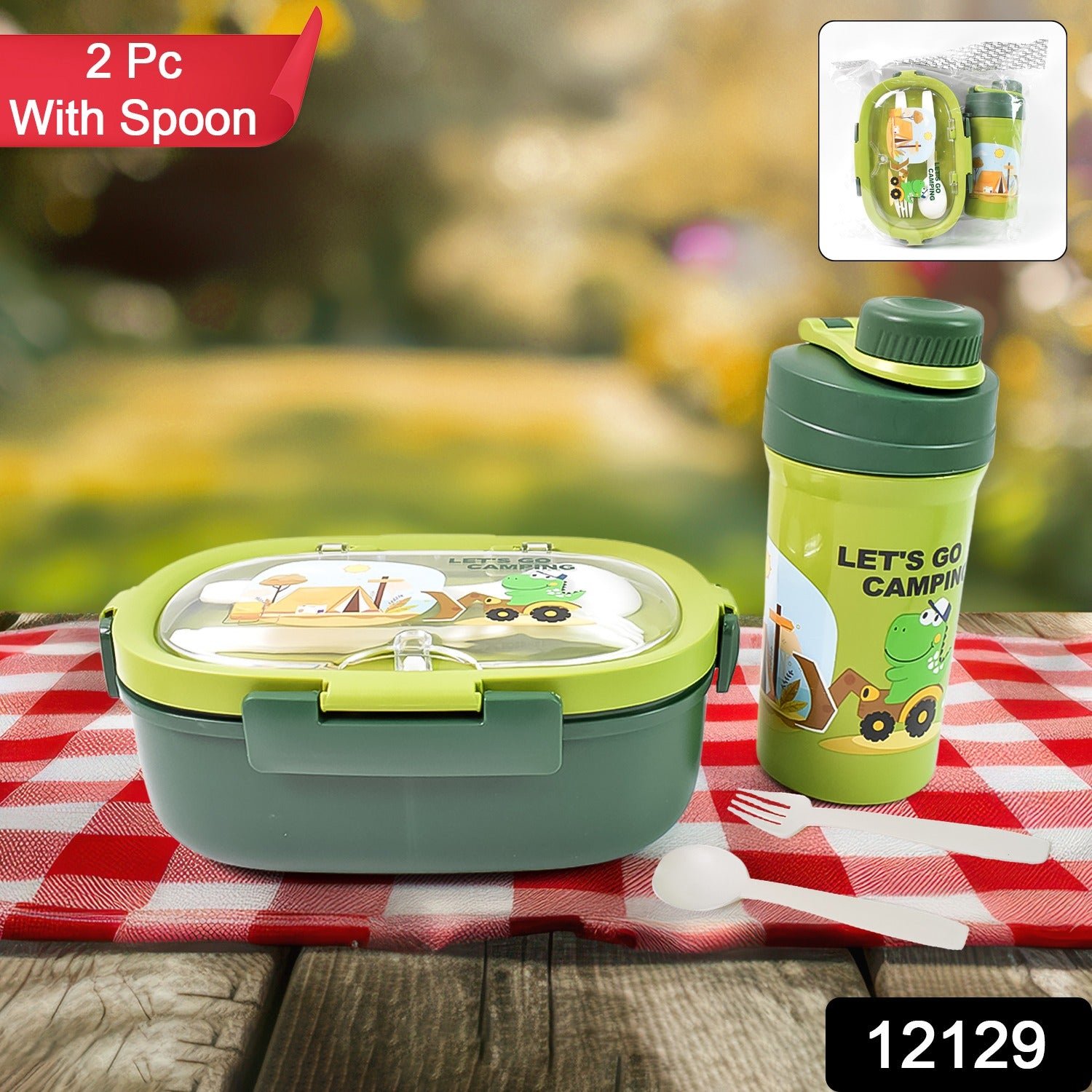 Leak-Proof Lunch Box Set - 3 Compartment with Bottle | Lunchie Bunchie - Image 2