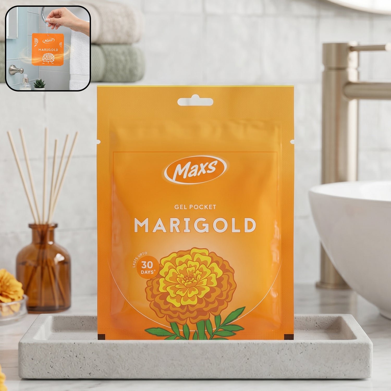 Marigold Gel Air Freshener – Long-lasting Refreshing Fragrance - Image 3