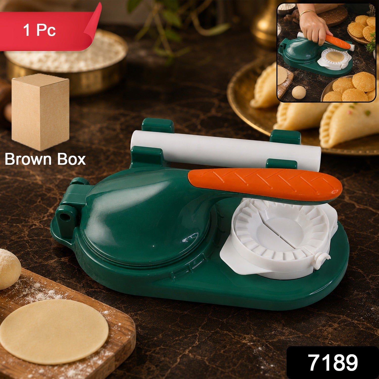Mini Puri & Dumpling Press – Compact 22cm Dough Shaping Tool - Image 2