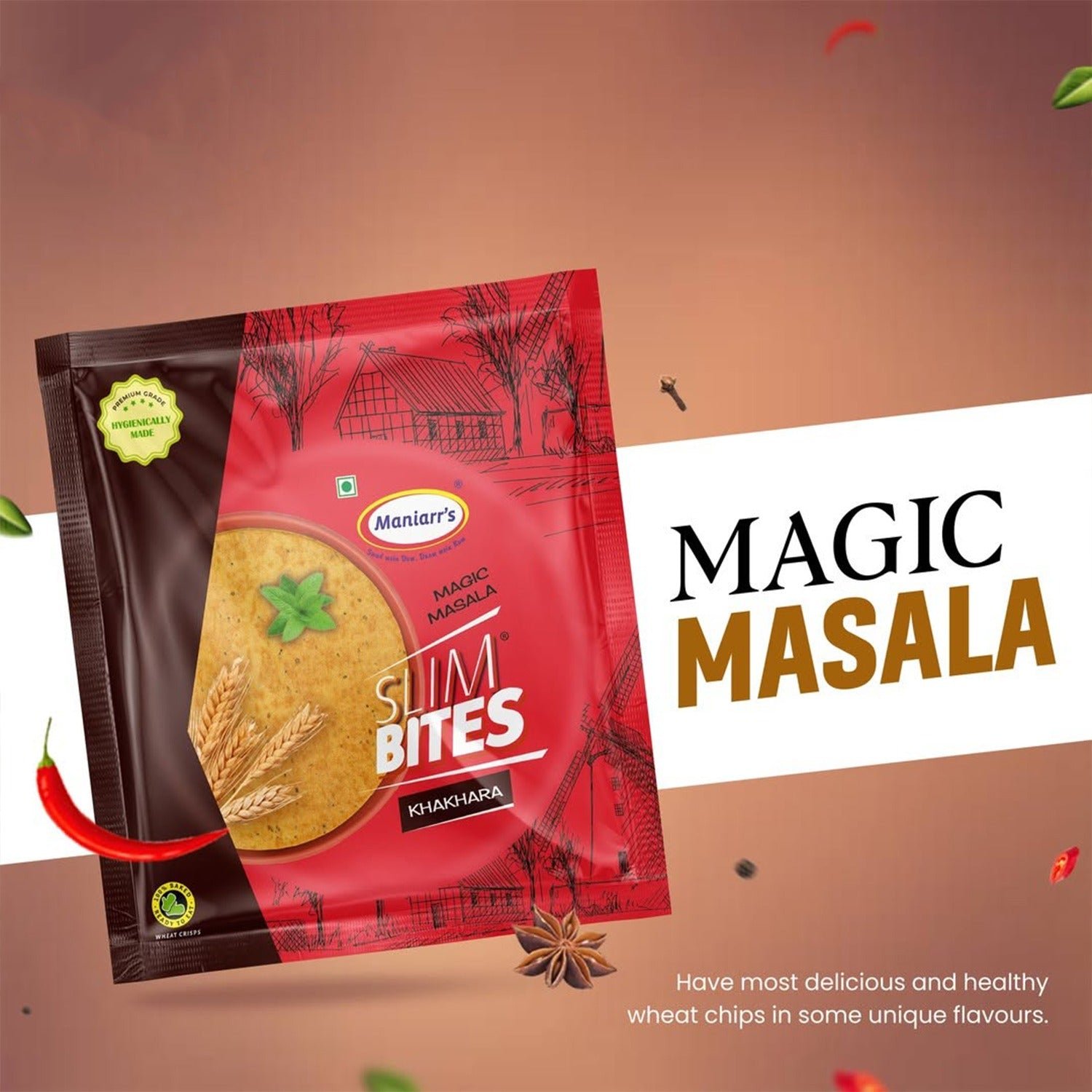 Masala Khakhra - Authentic Spicy Crispy Wheat Chips | Maniarr's