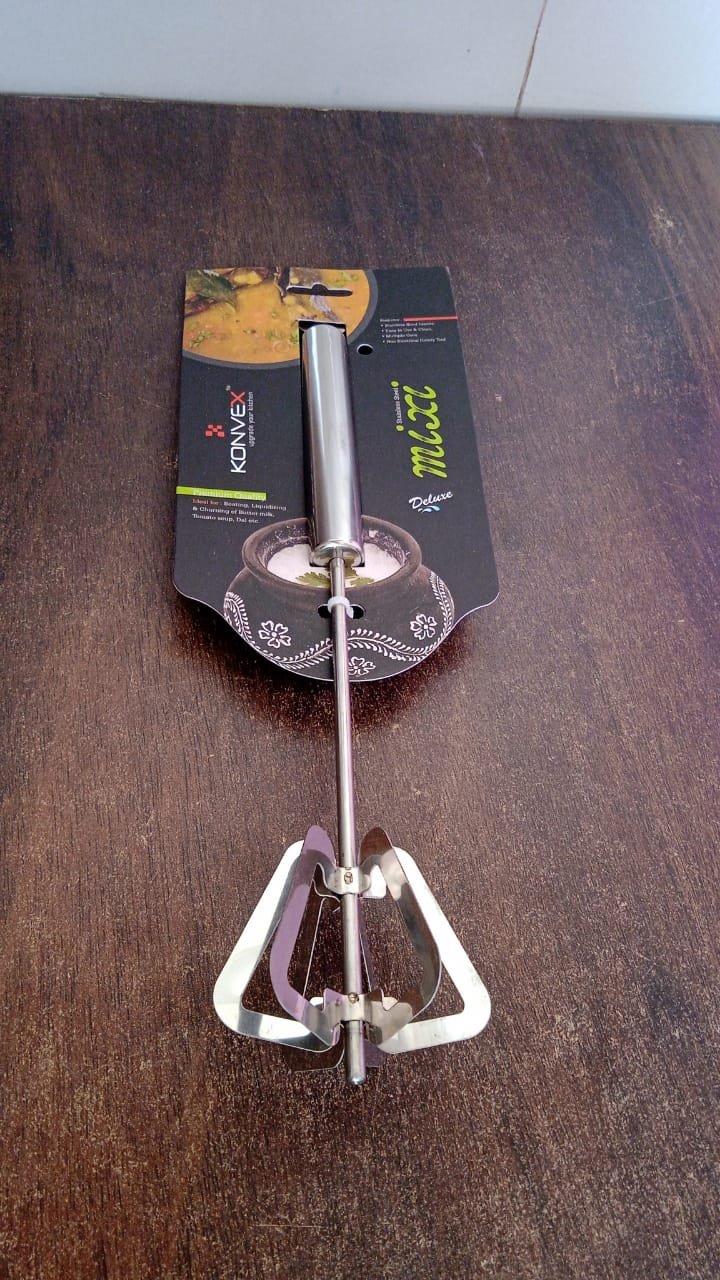 Hand Push Mixer - Stainless Steel Egg Whisk & Blender | Konvex - Image 5