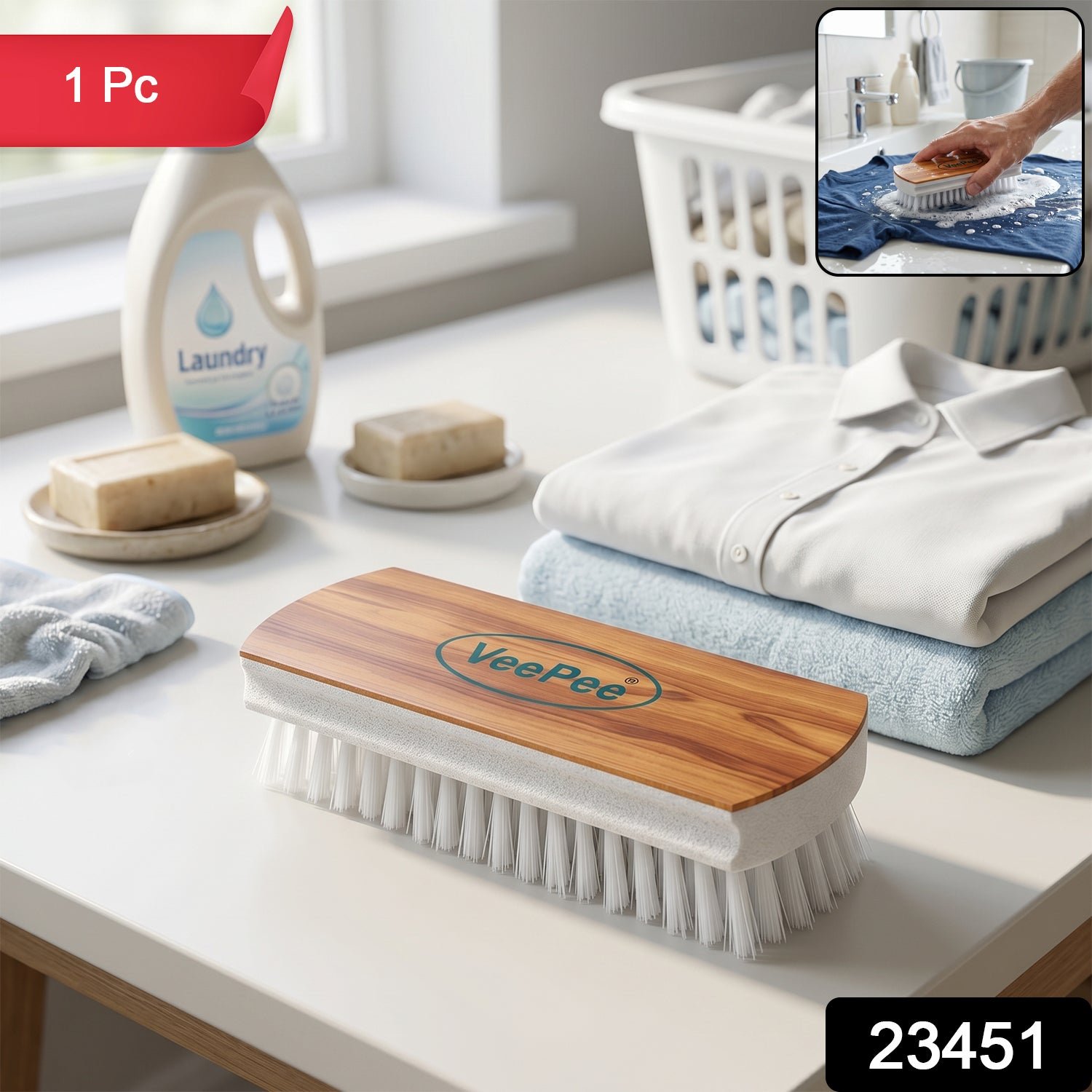 Cloth Washing Brush – Durable Nylon Bristles for Versatile Cleaning - Image 3