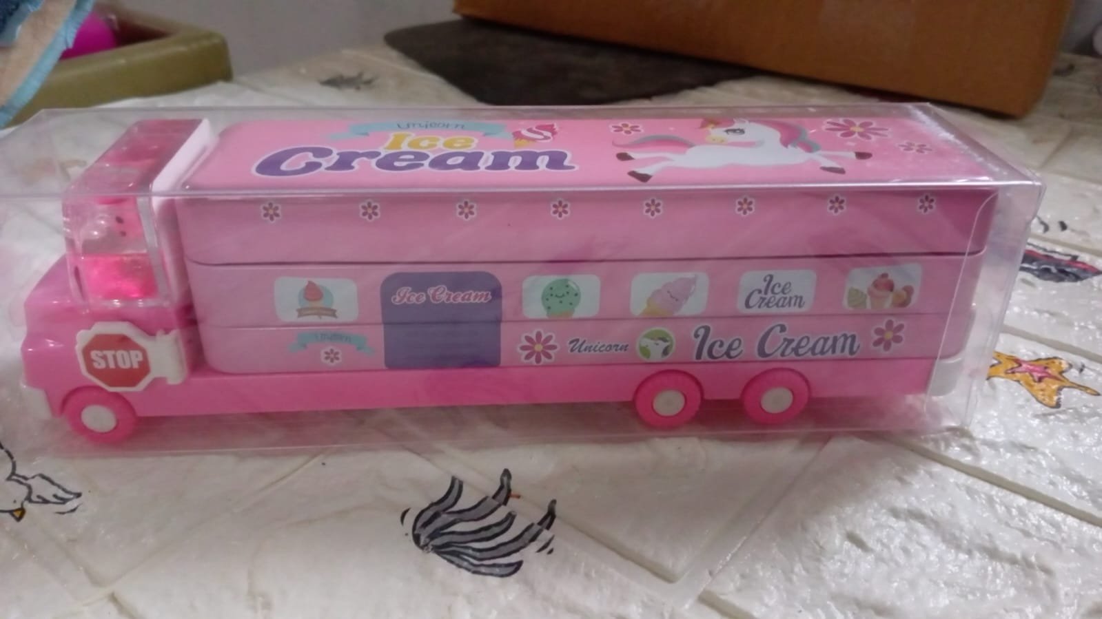 Kids Truck Pencil Case – Multi-Level Metal Double Decker | Indo Glow - Image 9