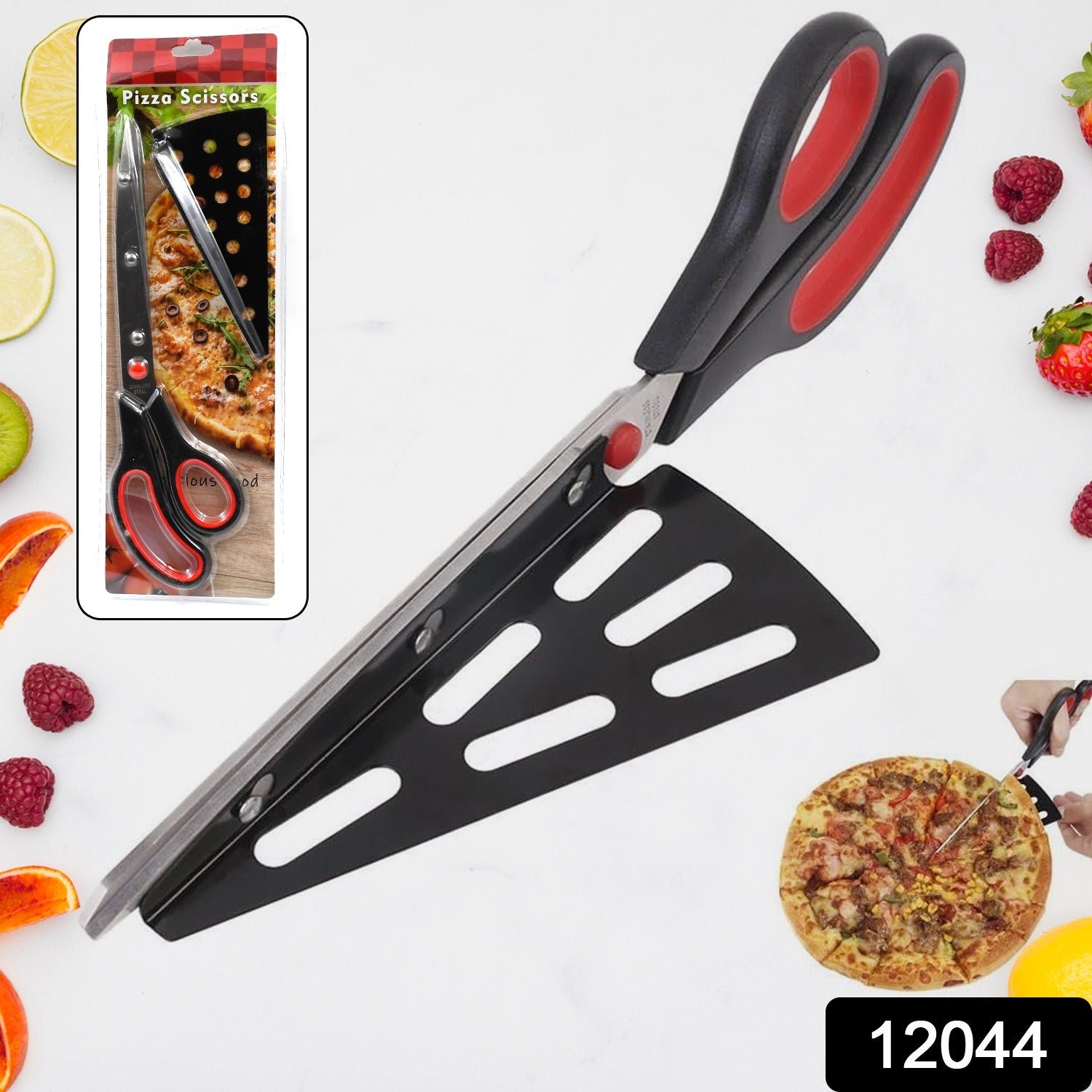 Pizza Cutter Scissors – Stainless Steel with Removable Spatula | Quickslice - Image 2