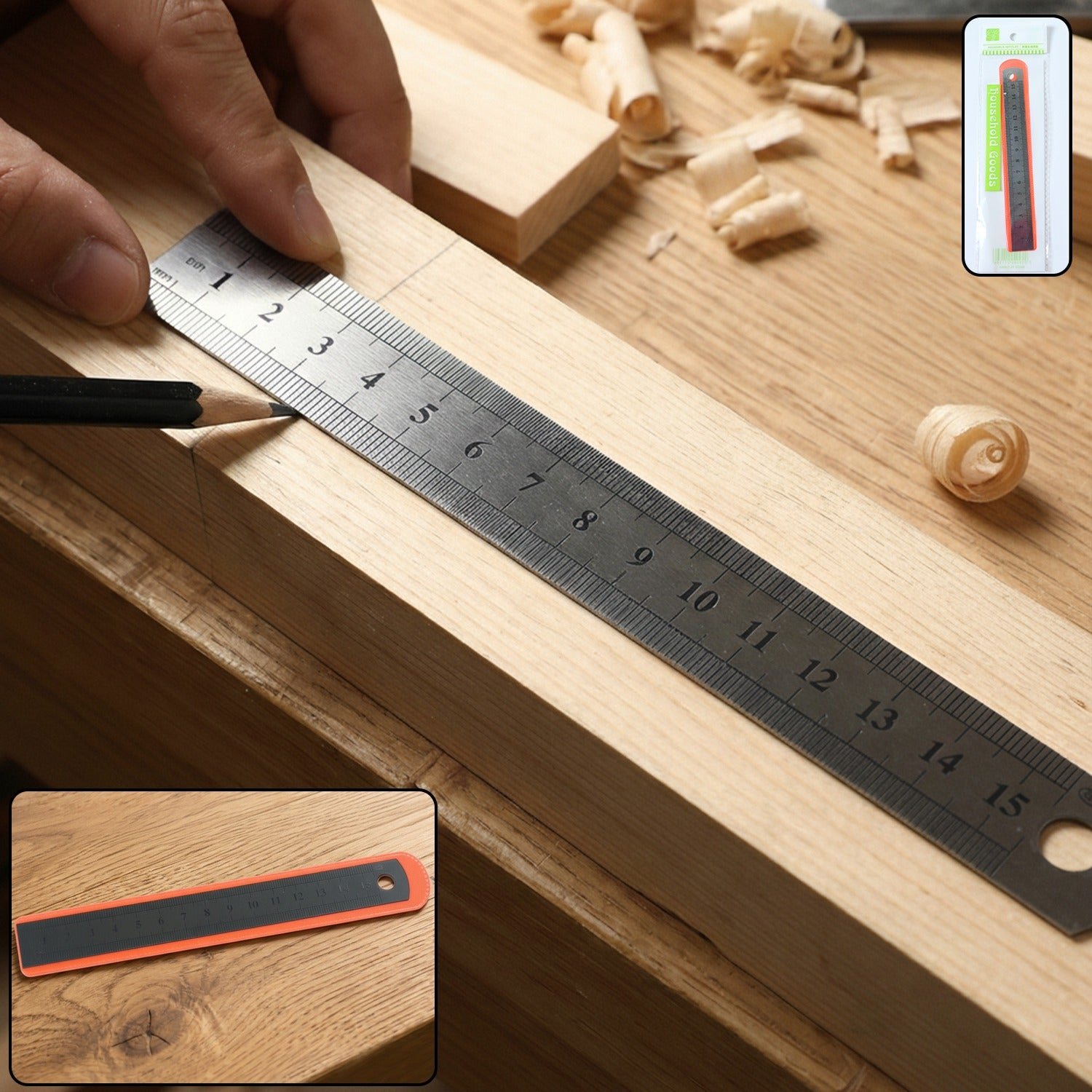 Measuring Ruler – Precision Steel 15 cm with Clear Markings - Image 2