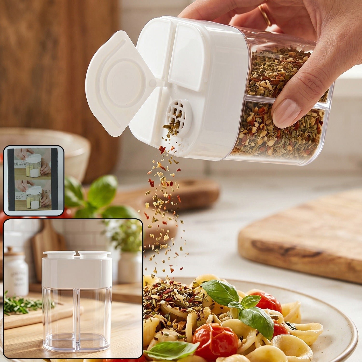 4 Compartment Kitchen Storage Container – Space-Saving Organizer - Image 3
