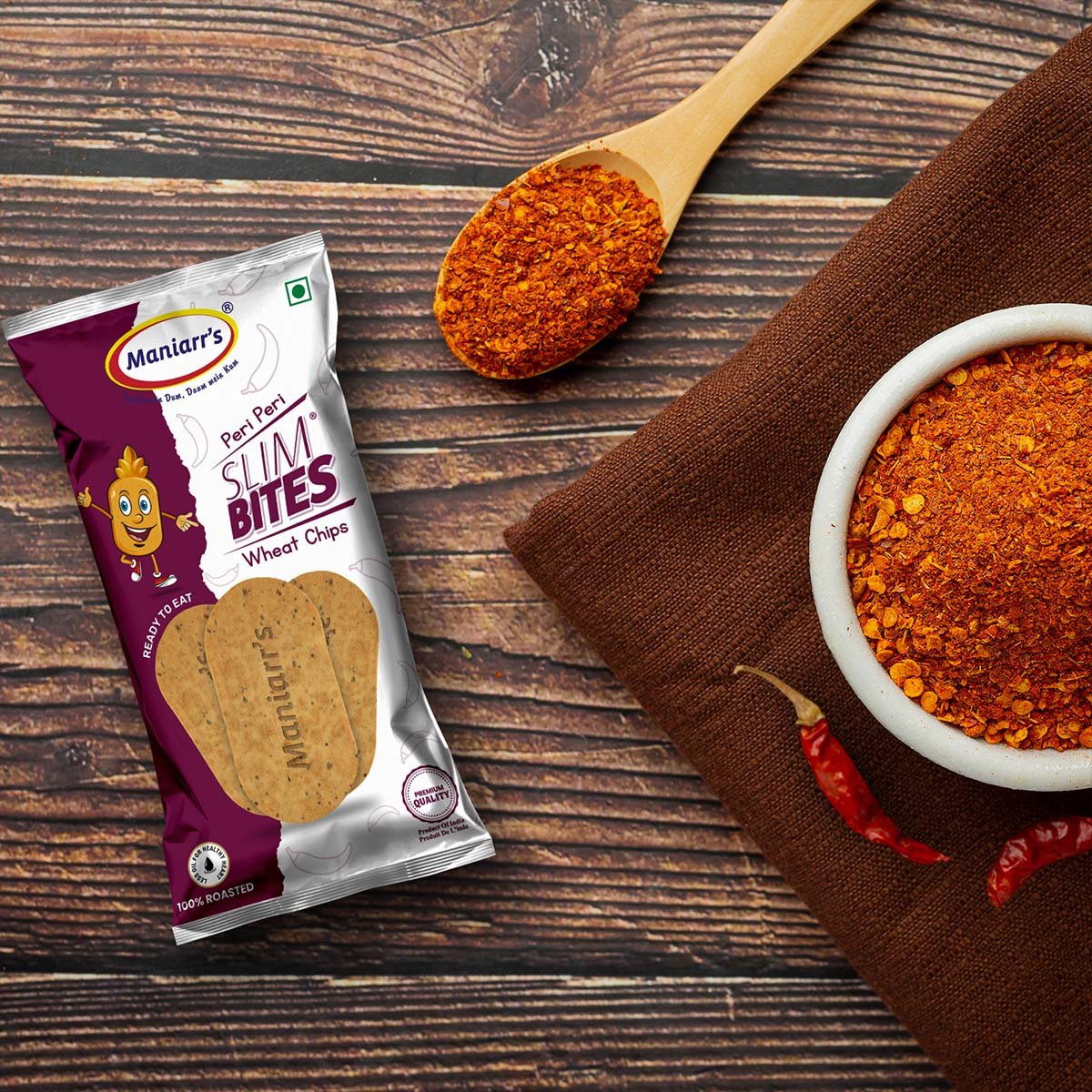 Peri Peri Khakhra - Mini Slim Bites, Healthy Snack | Maniarr's