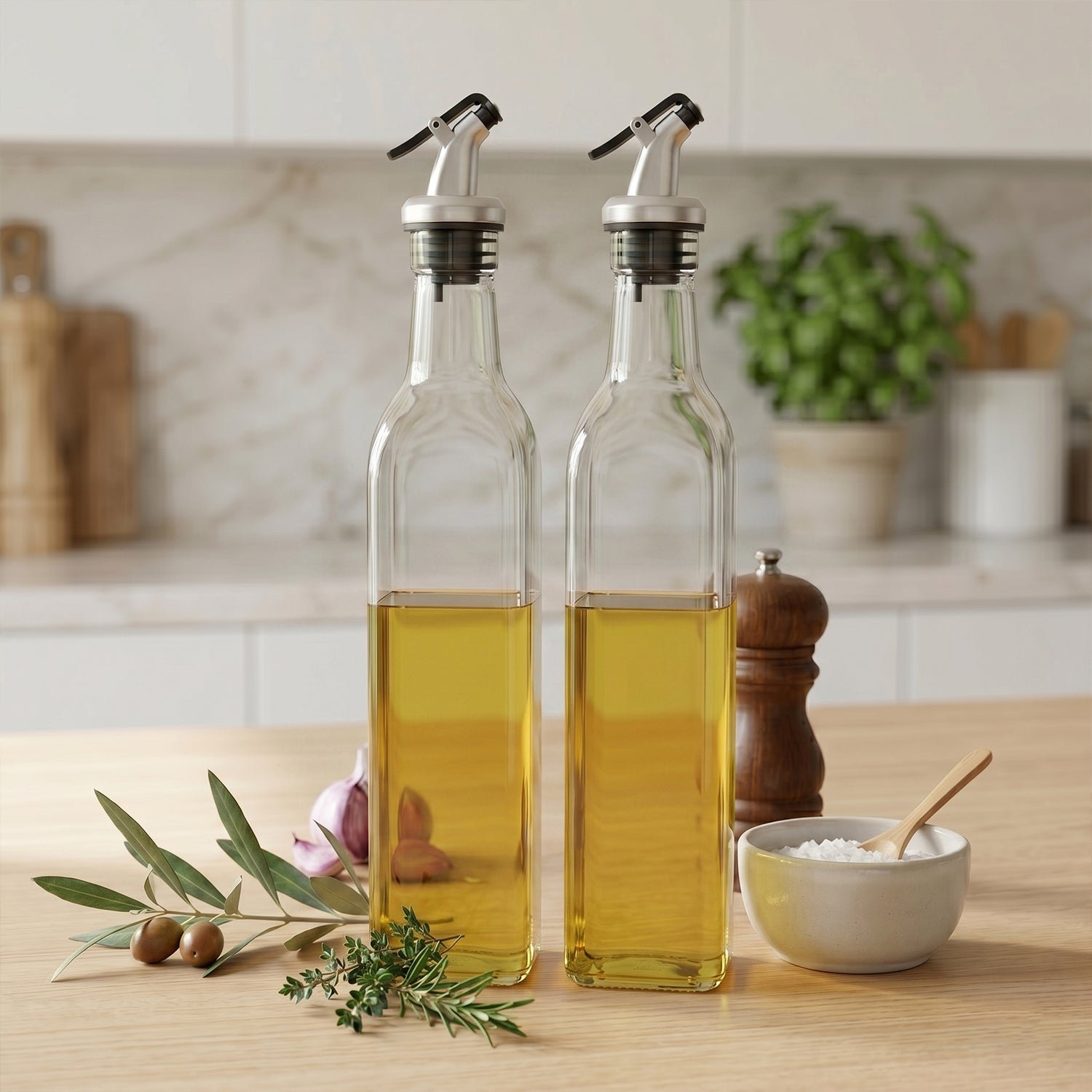Glass Oil Dispenser Set – Leak-Proof & Stylish Kitchen Accessory - Image 4