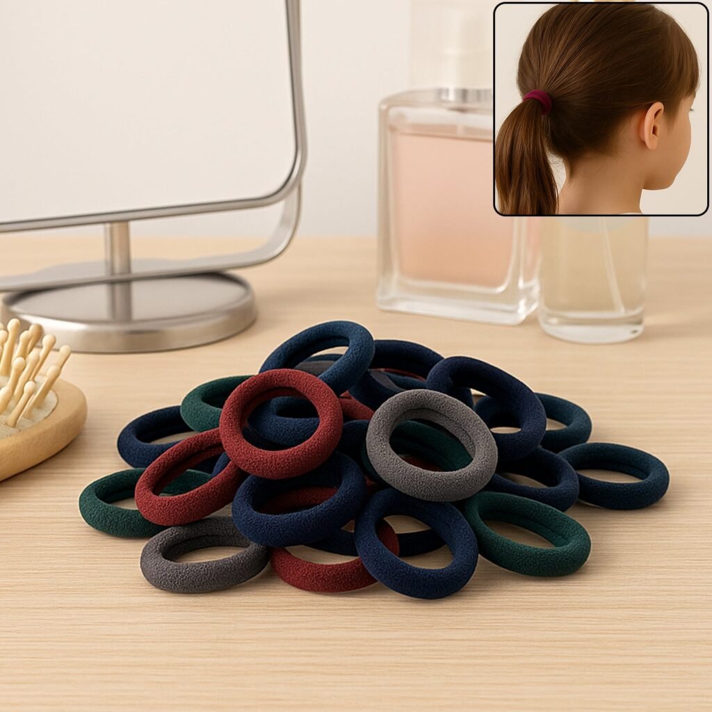 Small Hairbands - Multicolour Rubber Bands (Pack of 100) | Calm & Curl