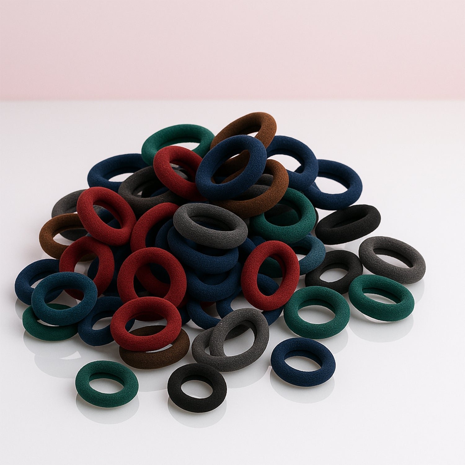 Small Hairbands - Multicolour Rubber Bands (Pack of 100) | Calm & Curl - Image 6