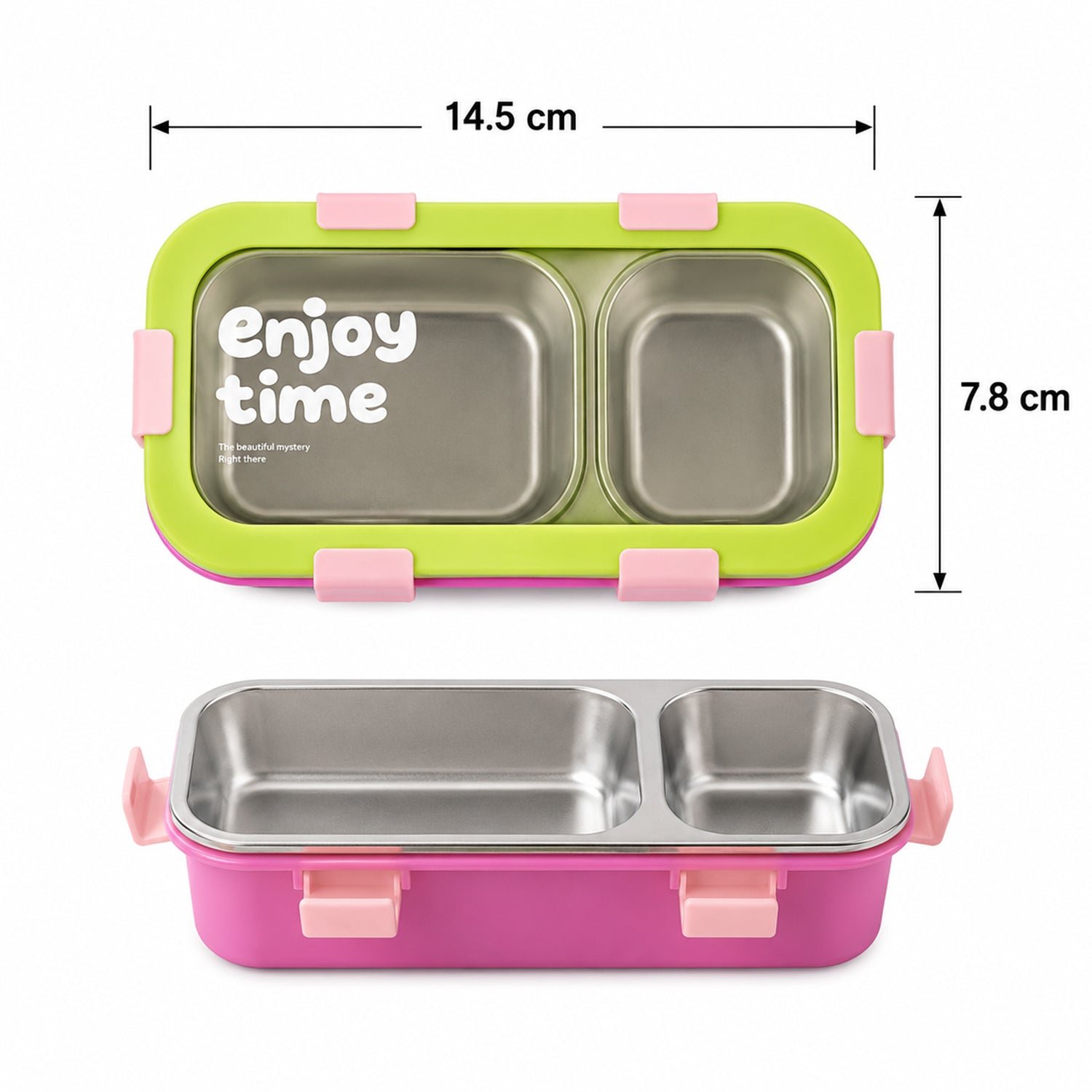 Stainless Steel Leak-Proof Lunch Box – 2 Compartments & Secure Seal - Image 6