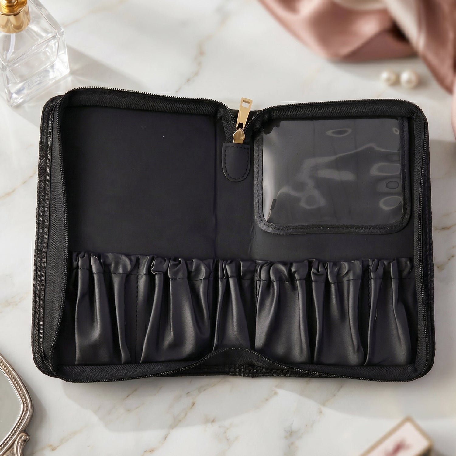 Makeup Organizer Bag – Elegant & Travel-Friendly Design - Image 5