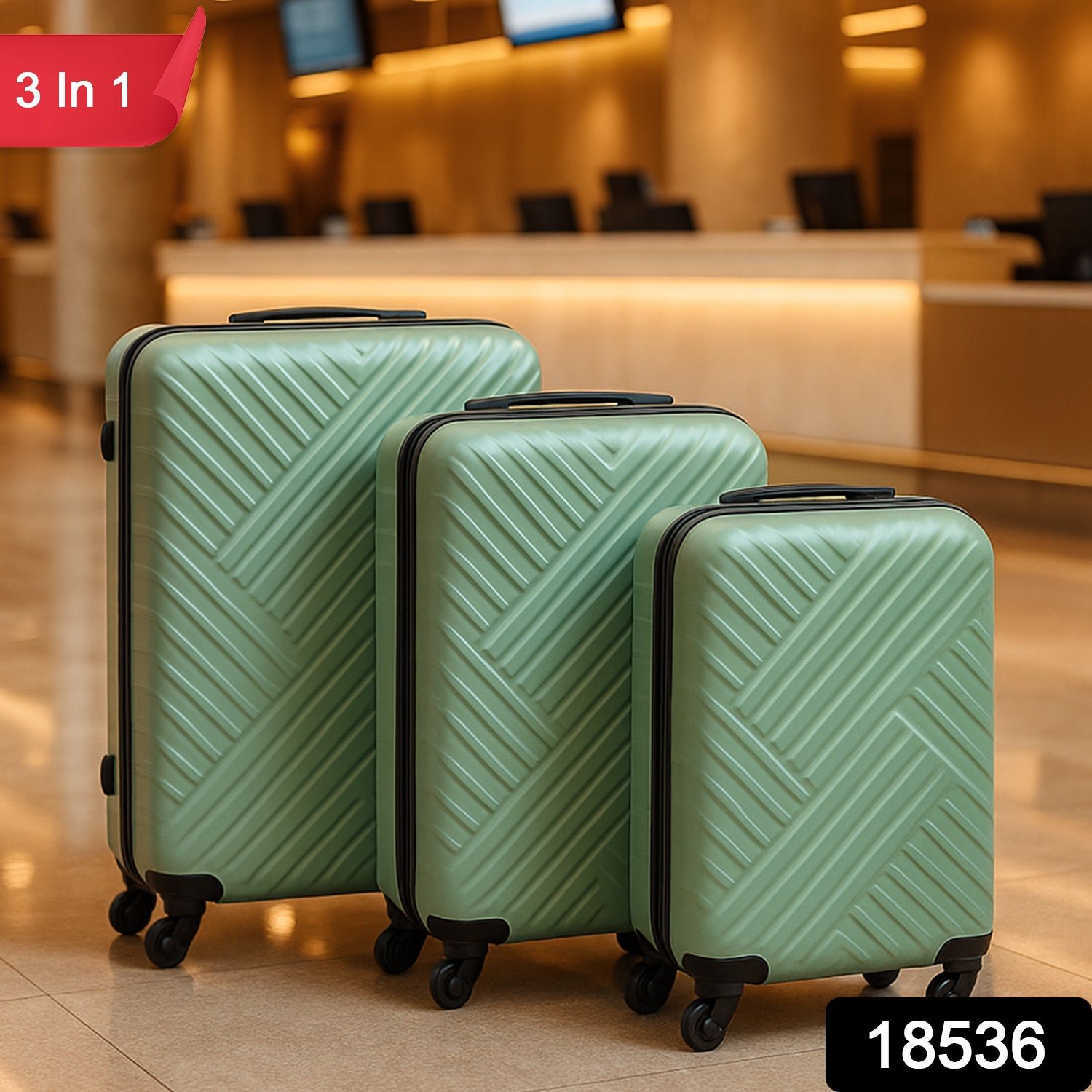 3-in-1 Luggage Set - Expandable ABS Travel Suitcases | Trekola - Image 2