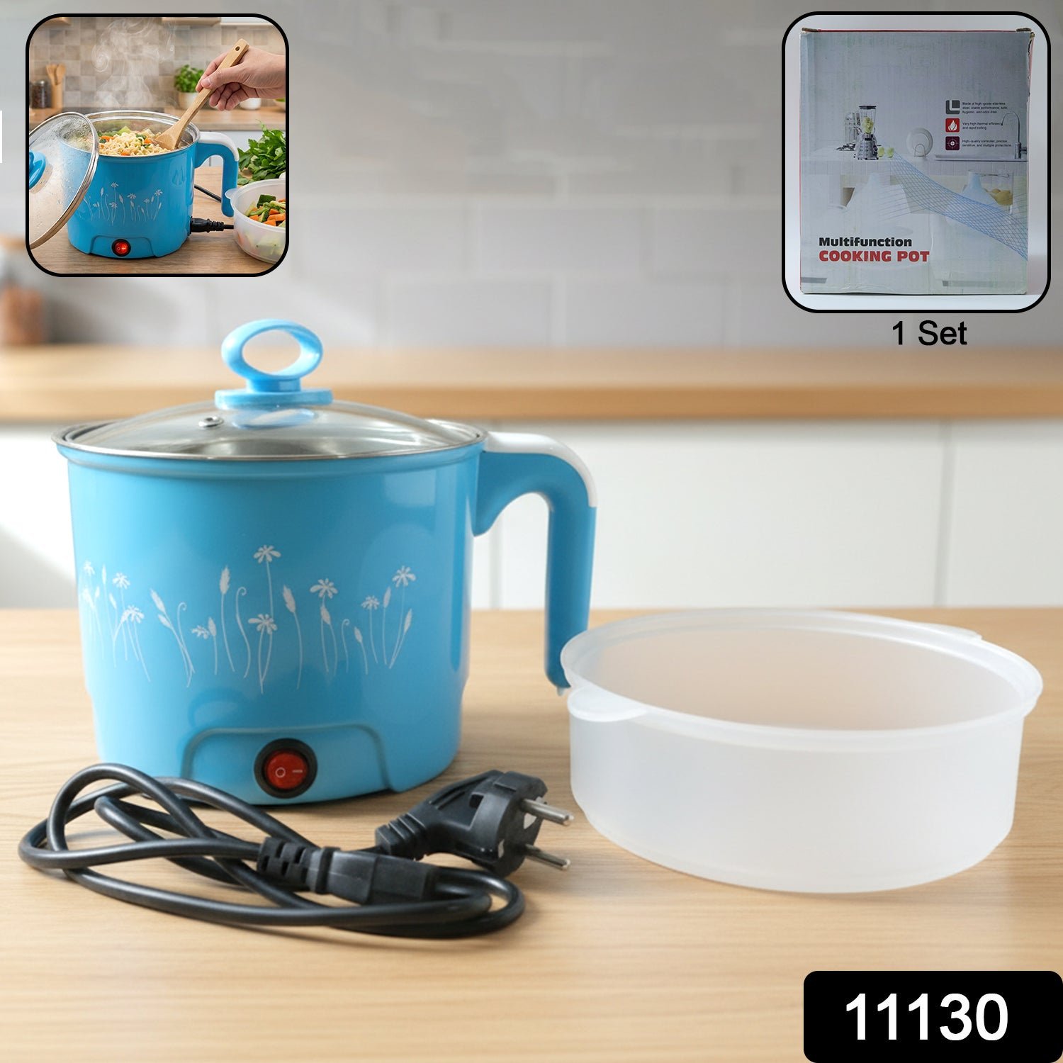 Electric Multifunction Cooking Pot – Compact & Portable Cooker - Image 2
